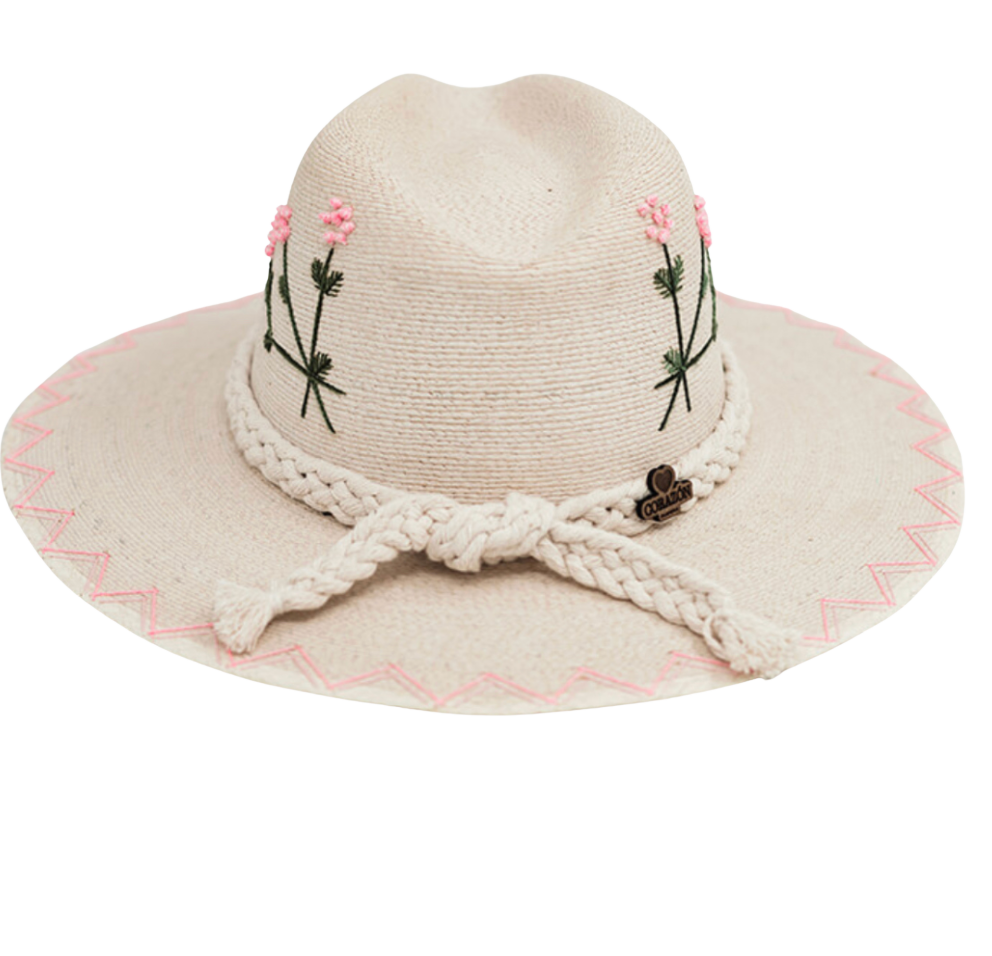 Pink Bonnet Hat by Corazon Playero