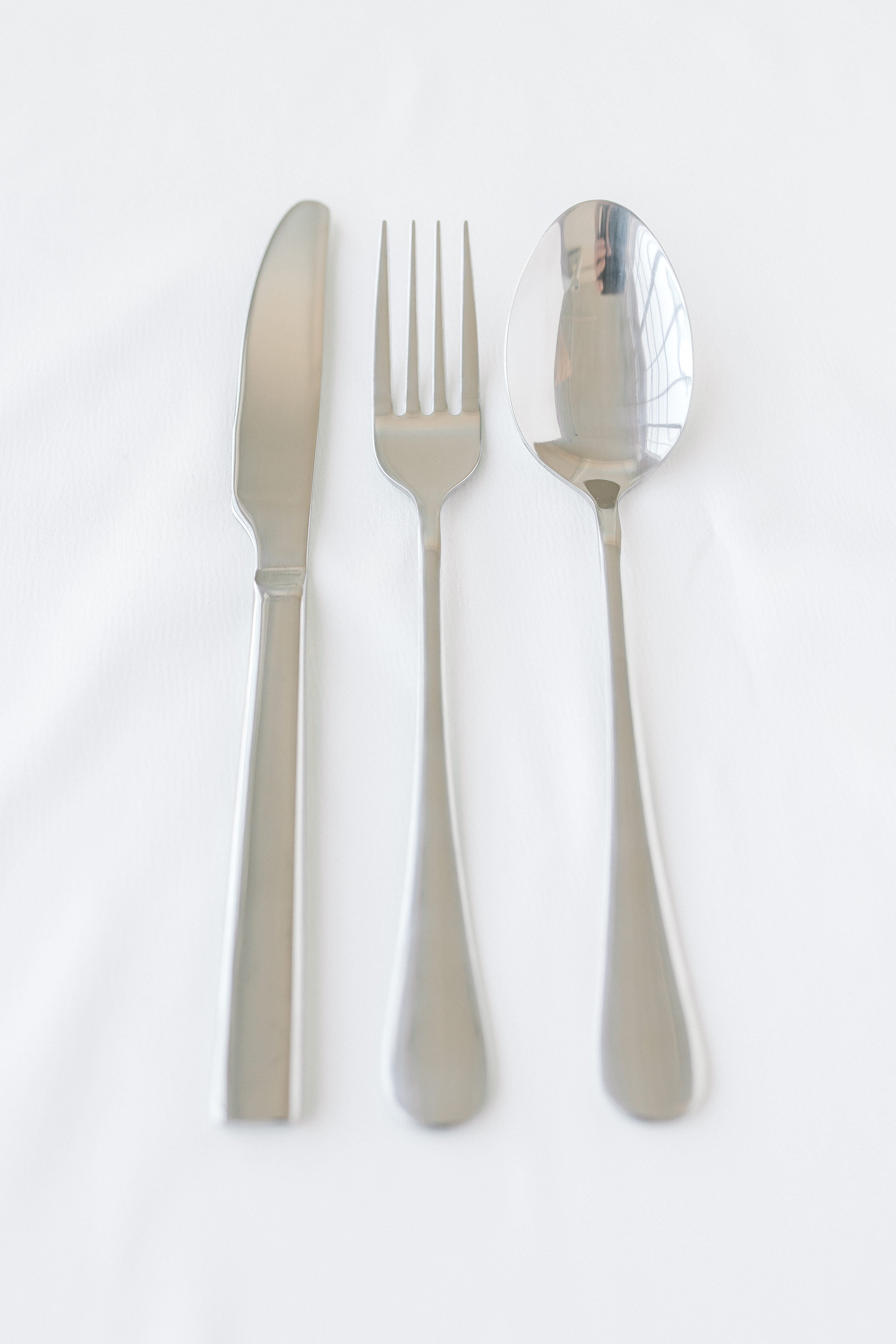 Classic Round Edge 12 Piece Cutlery Set - Silver by Divine Ivy