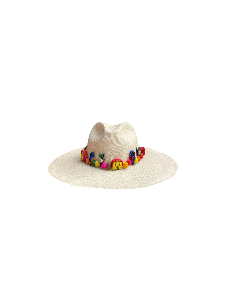 Kids Natural White Mini Pajarito Hat by Pájara Pinta
