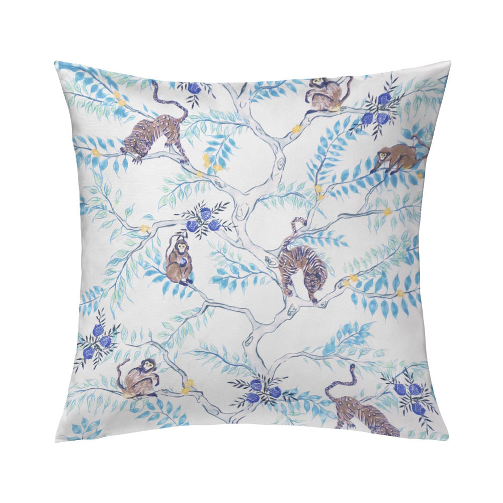 Monkey and Tiger Pillow in Dusk by Krane Home