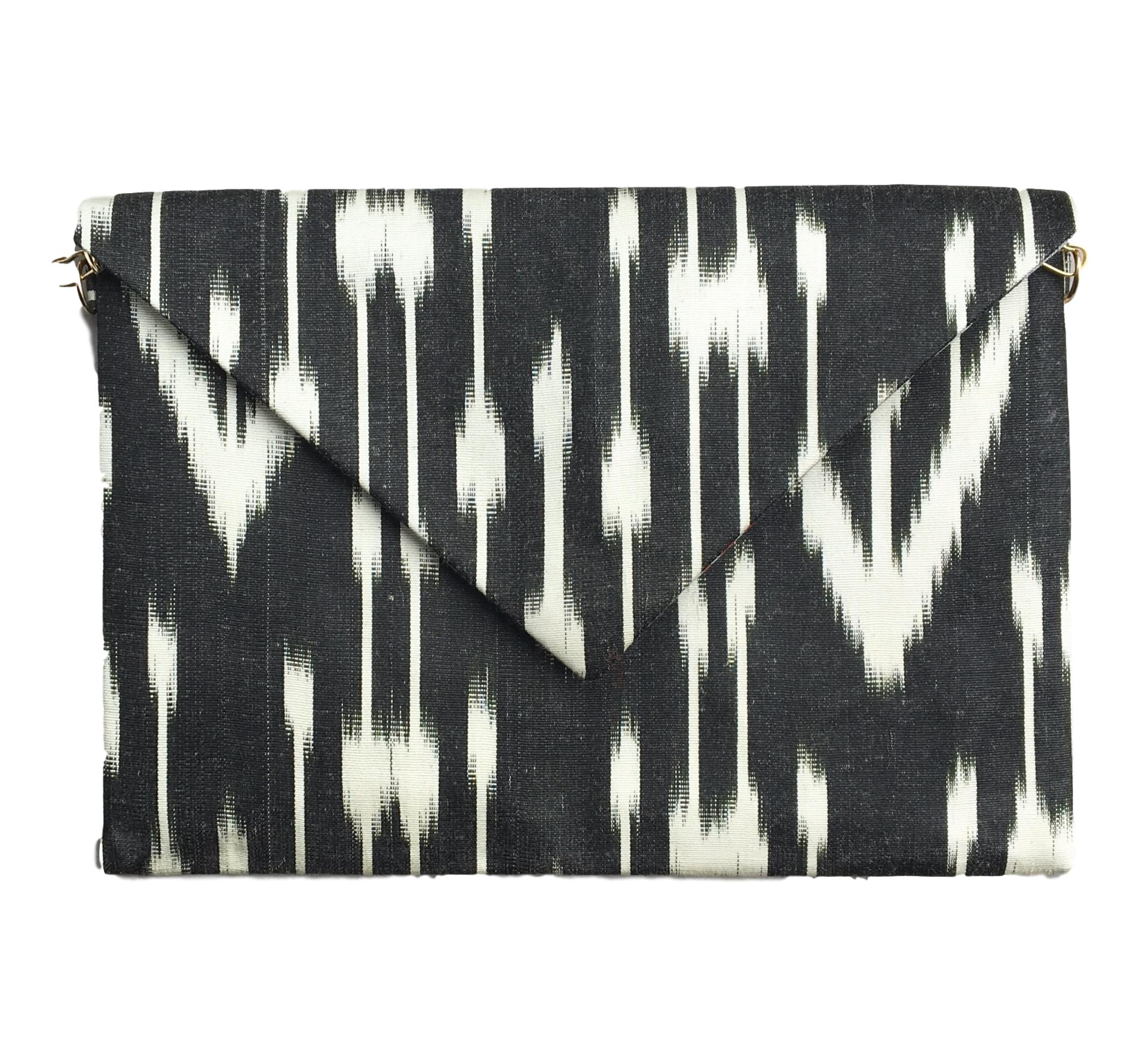 La Reine Silk Ikat Envelope Clutch - Large by Larkin Lane