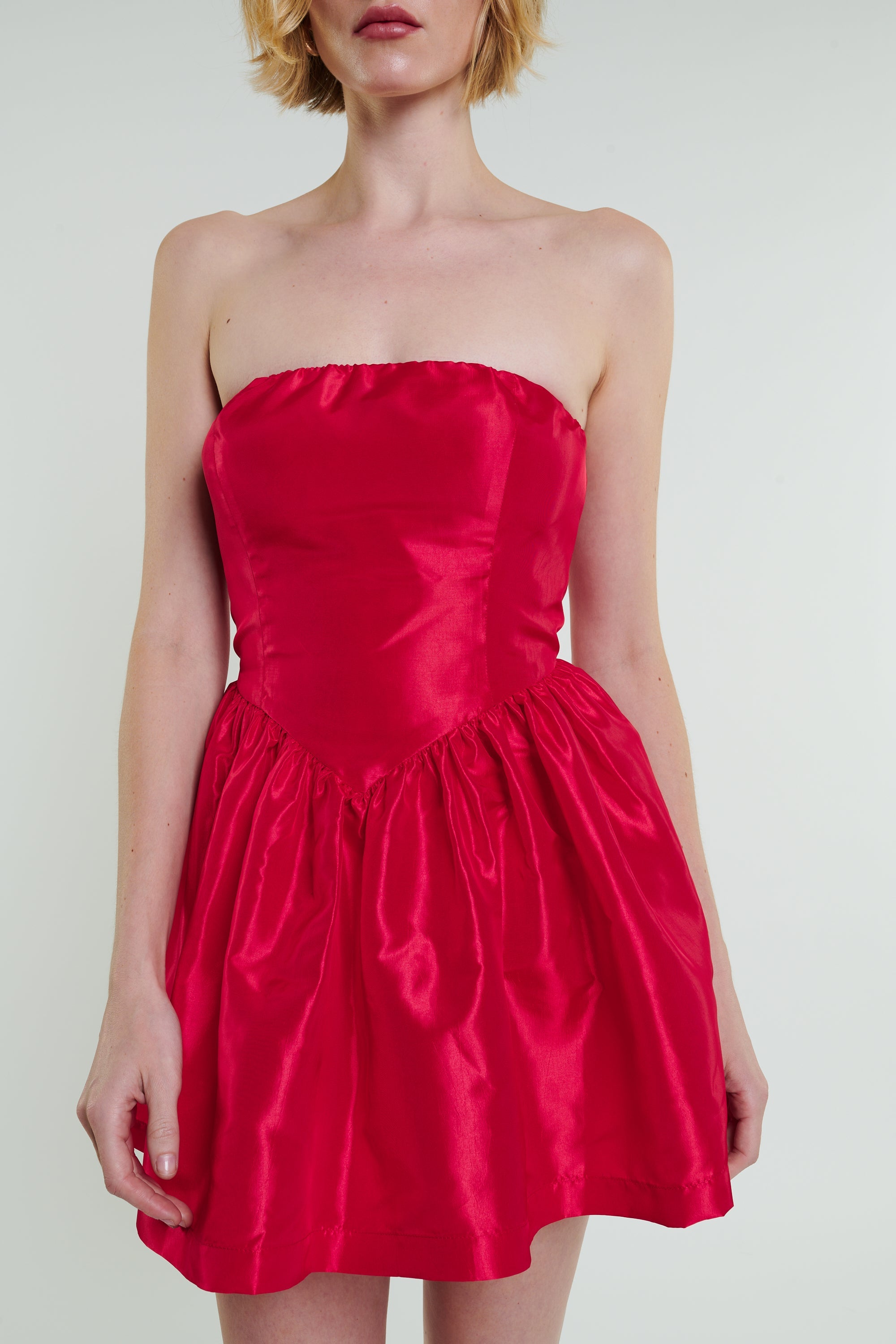 Roxanne Mini Dress in Cherry Red by Madeline Marie