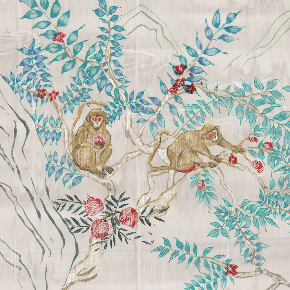 Monkeys and Pomegranates Print by Krane Home