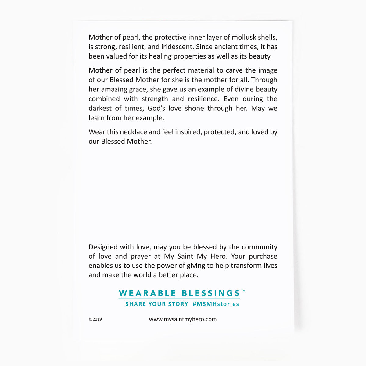 Blessed Mother Mary Necklace by My Saint My Hero