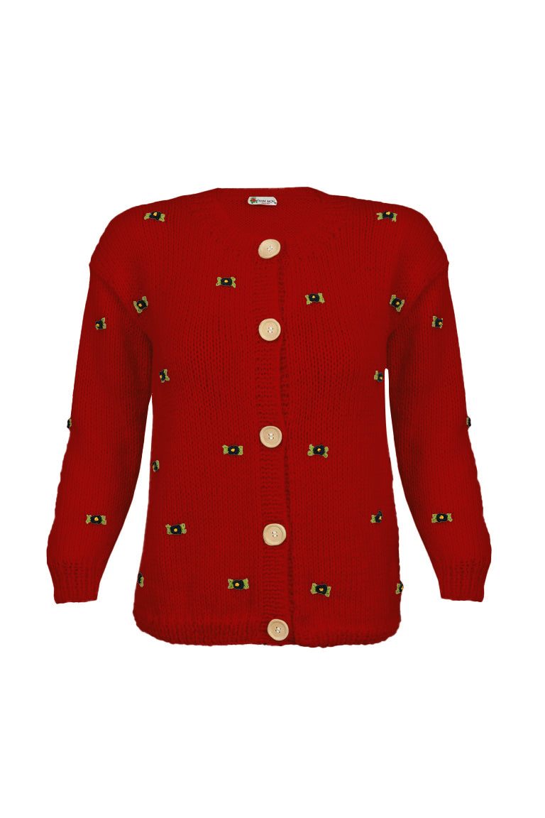 MUSCARI WOOL CARDIGAN BY FANM MON