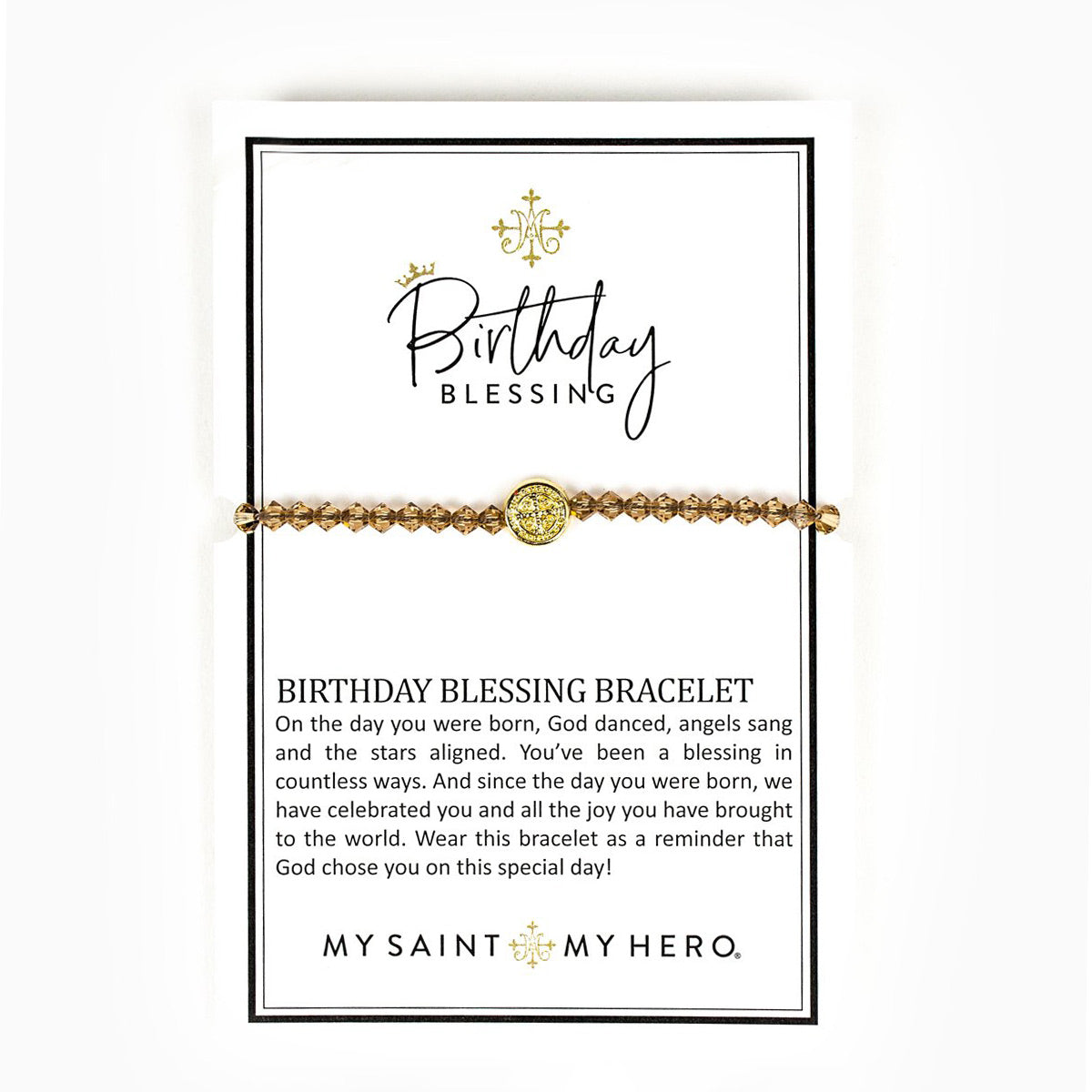 Crystal Birthday Blessing Bracelets by My Saint My Hero