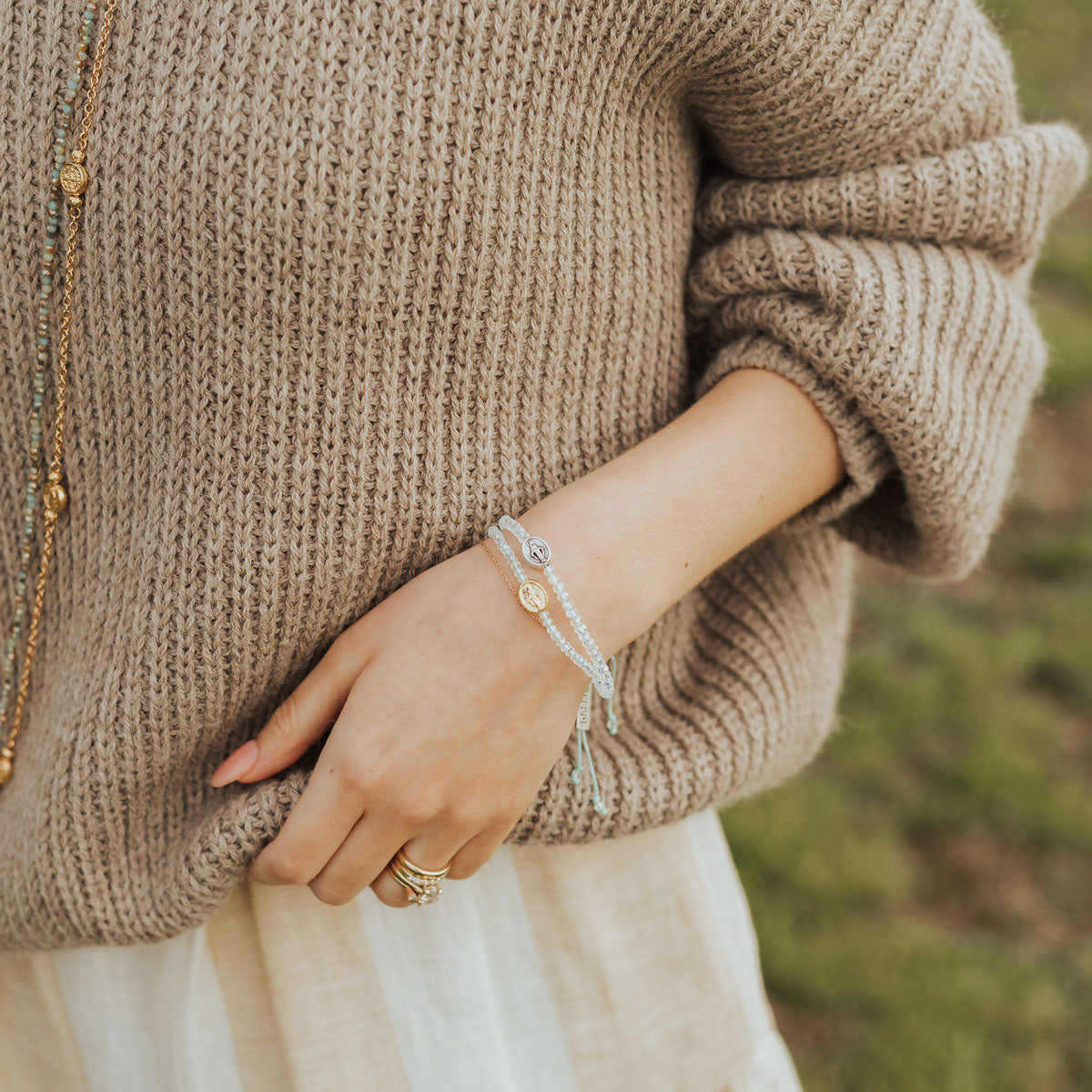 Say Yes Miraculous Mary Crystal Bracelet by My Saint My Hero