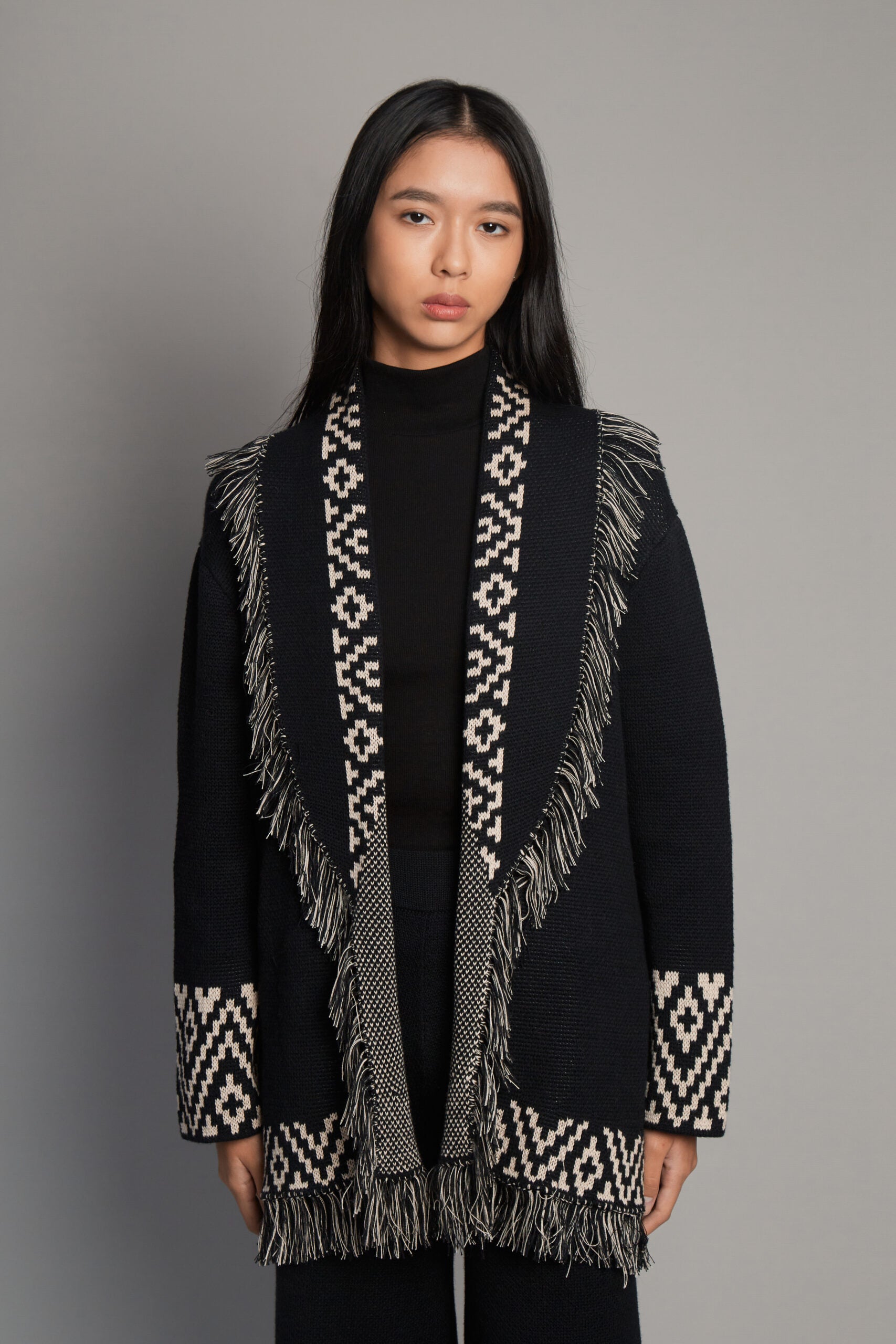 Andén Black Belt Cardigan by MUNA