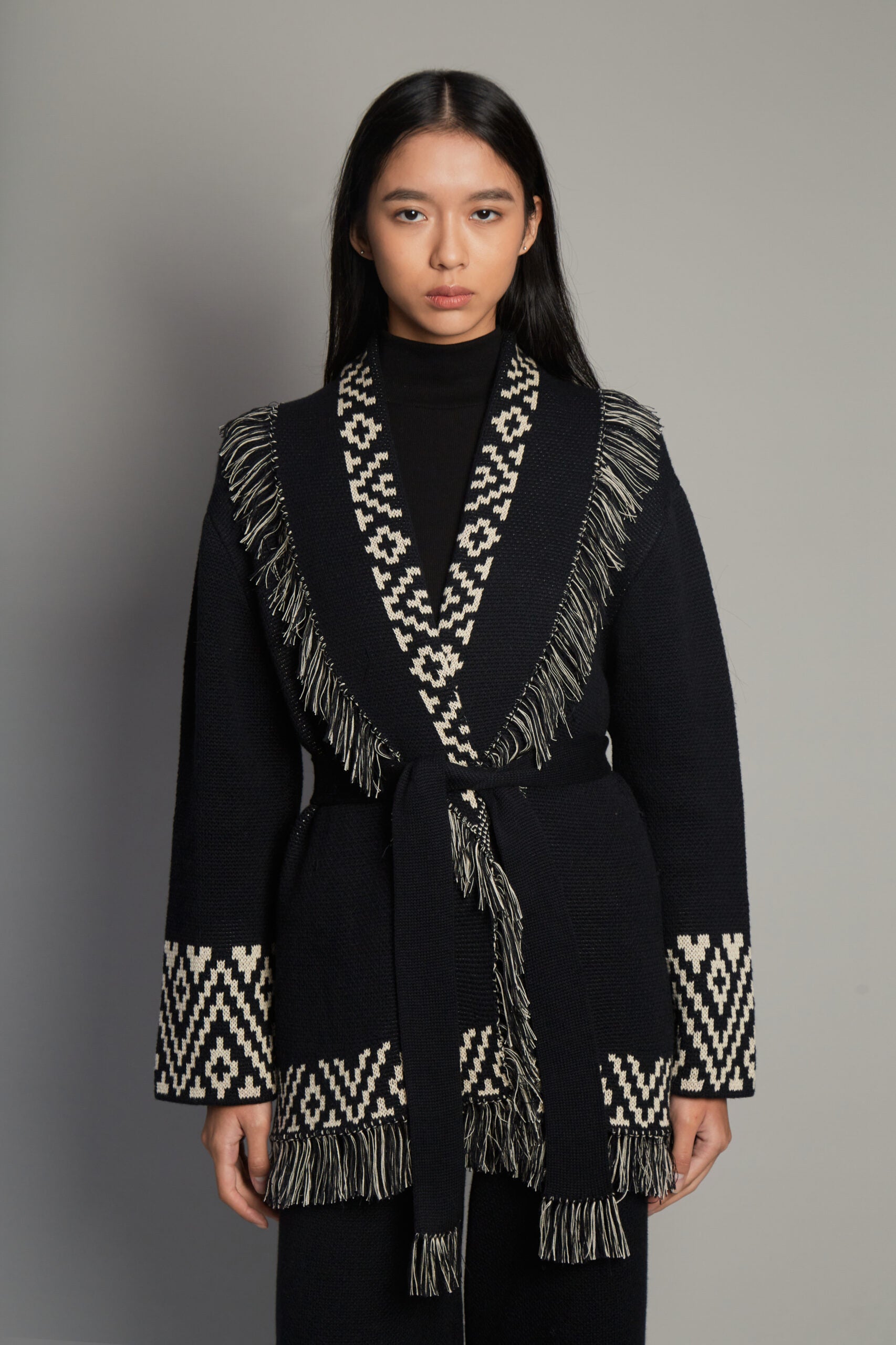 Andén Black Belt Cardigan by MUNA