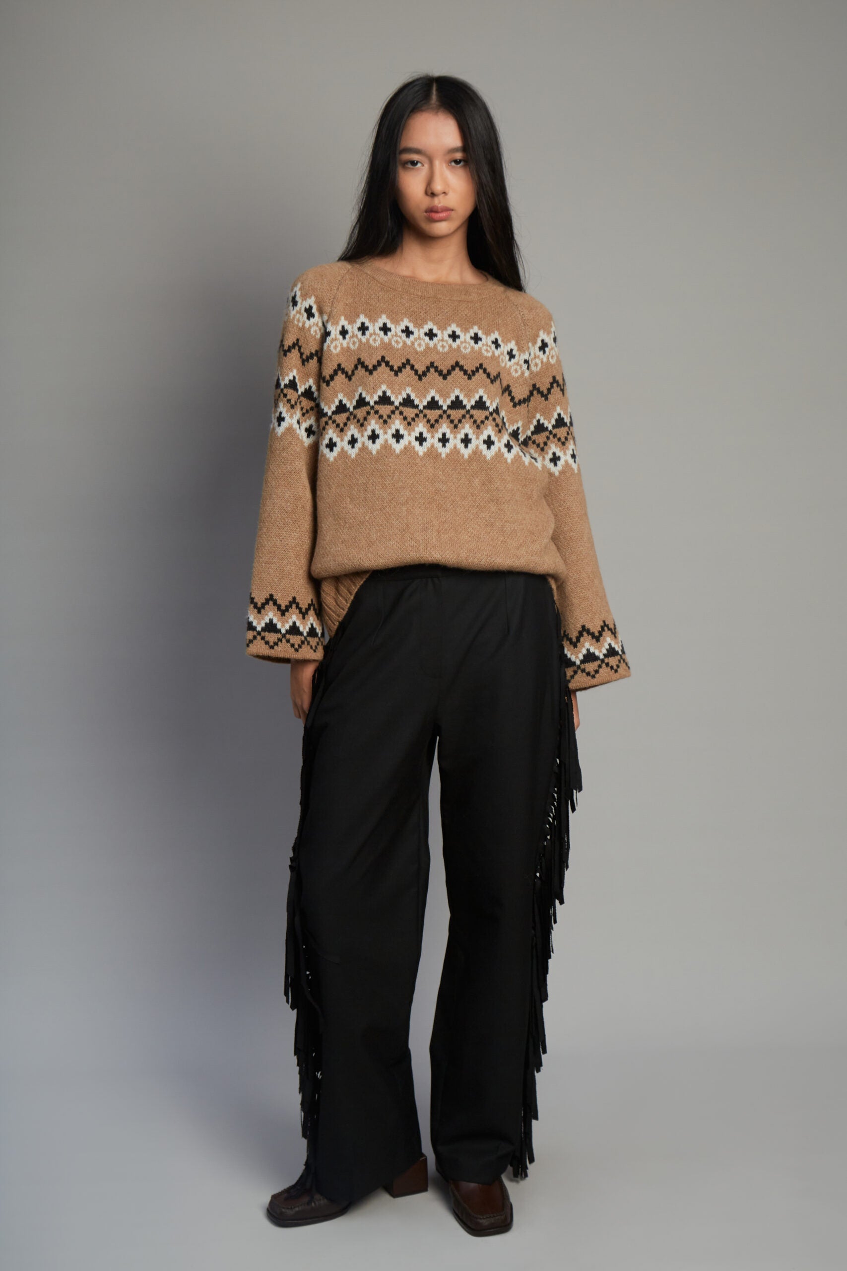 Ayllu Beige Sweater by MUNA