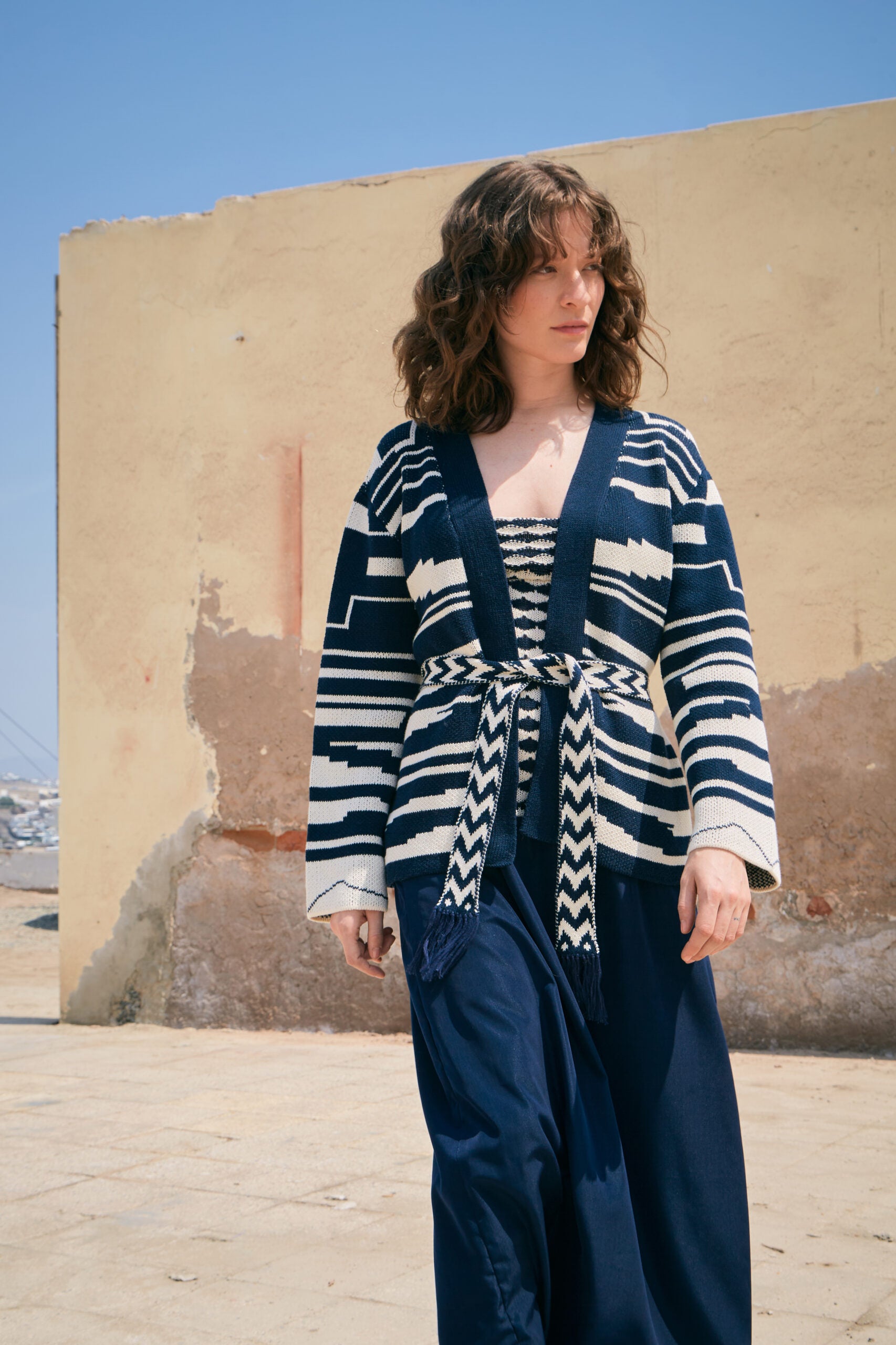 Thierra Sur Blue Cardigan by MUNA