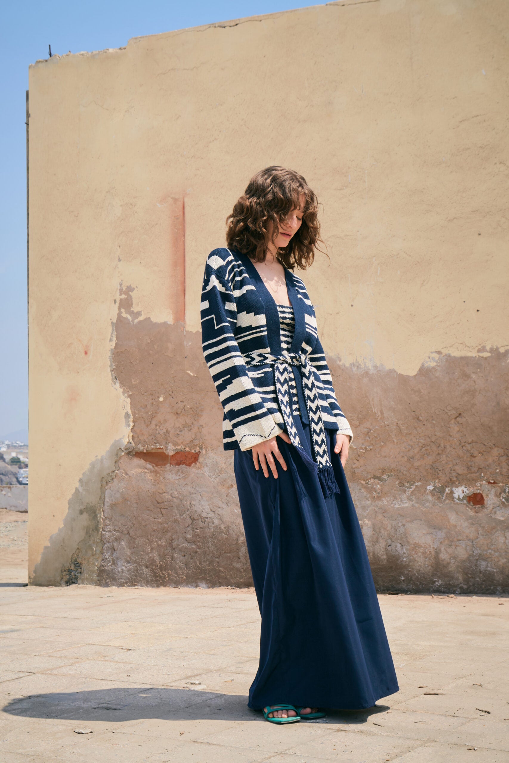 Thierra Sur Blue Cardigan by MUNA