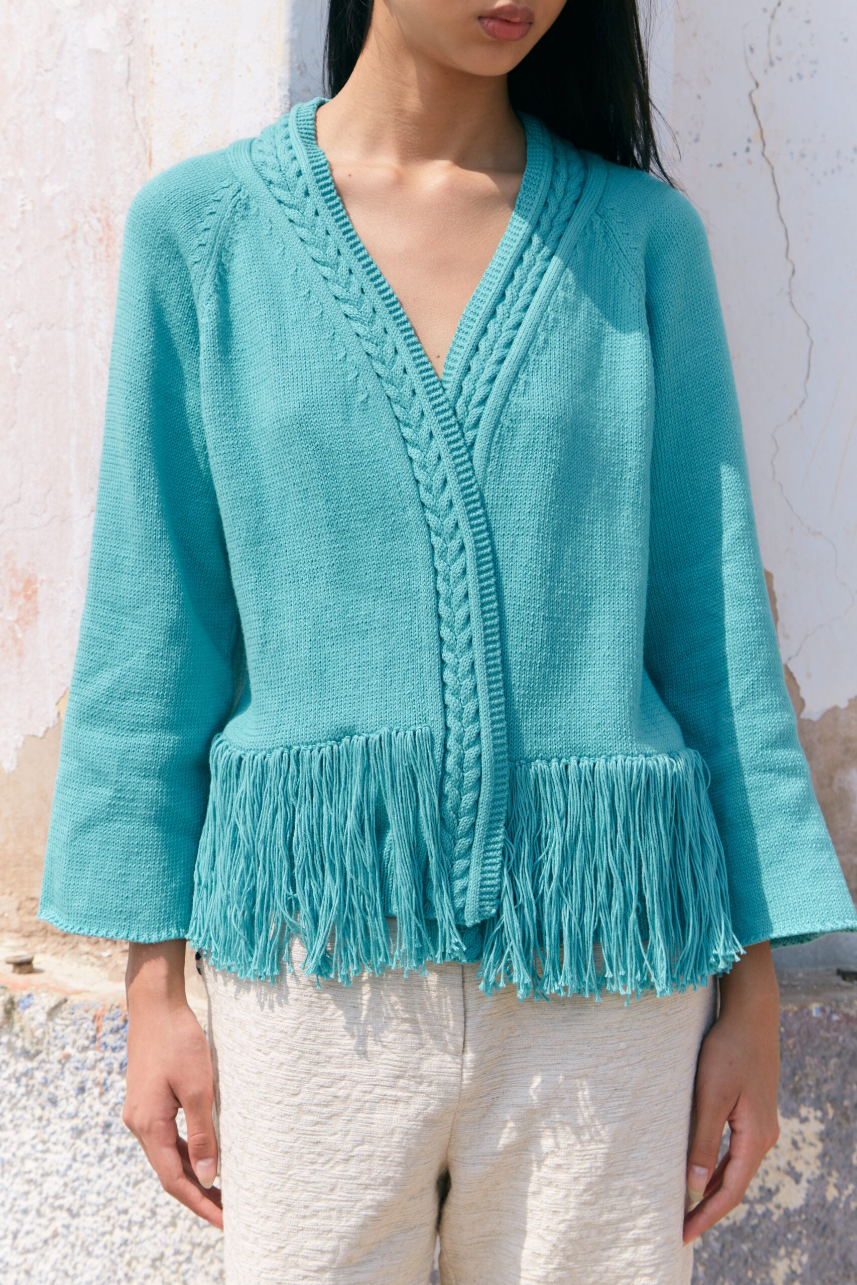 Coralina Cardigan in Aqua by MUNA