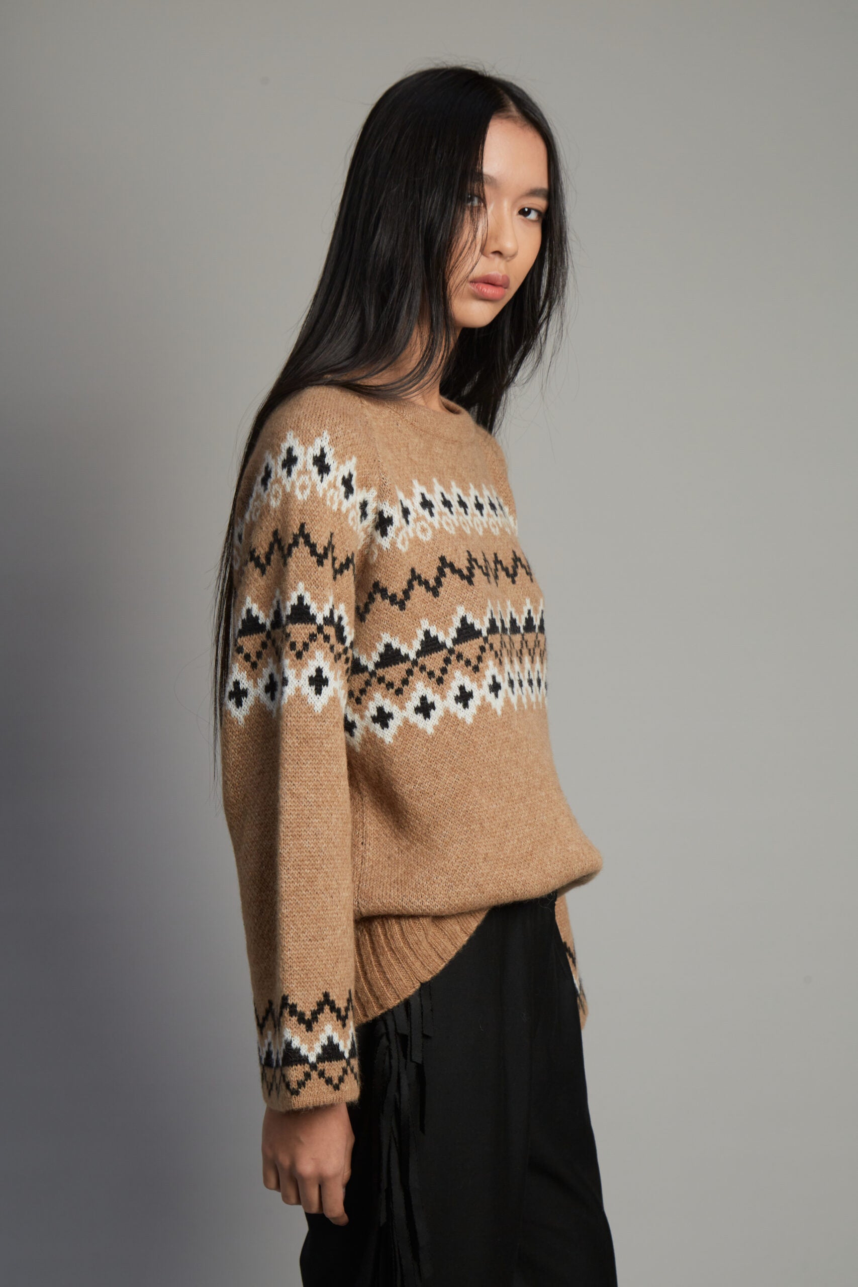 Ayllu Beige Sweater by MUNA
