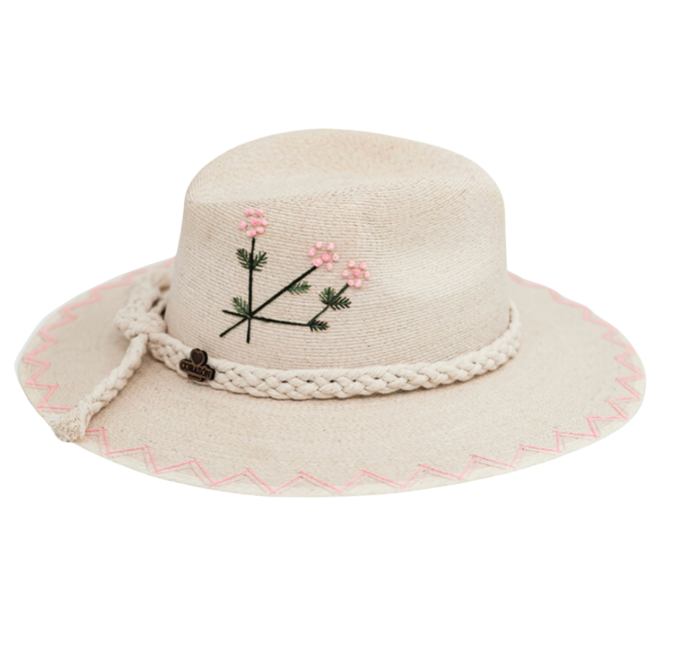 Pink Bonnet Hat by Corazon Playero