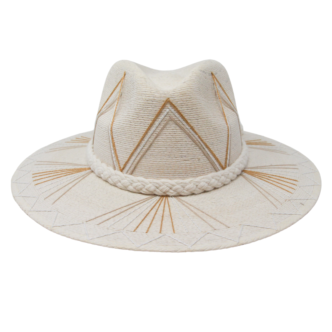 Exclusive Amy Metallic Neutral Hat by Corazon Playero