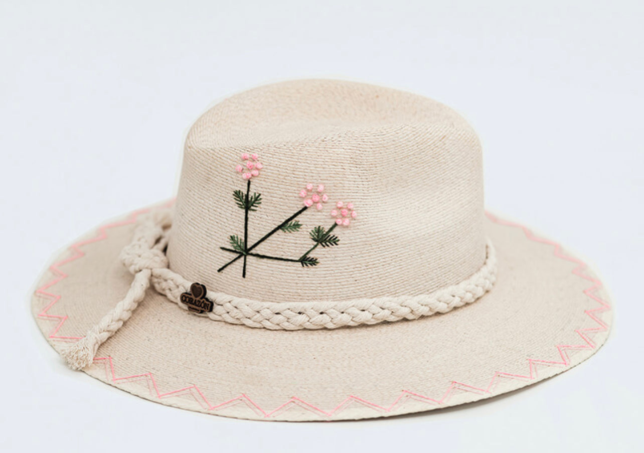 Exclusive Rosada Flores Hat by Corazon Playero