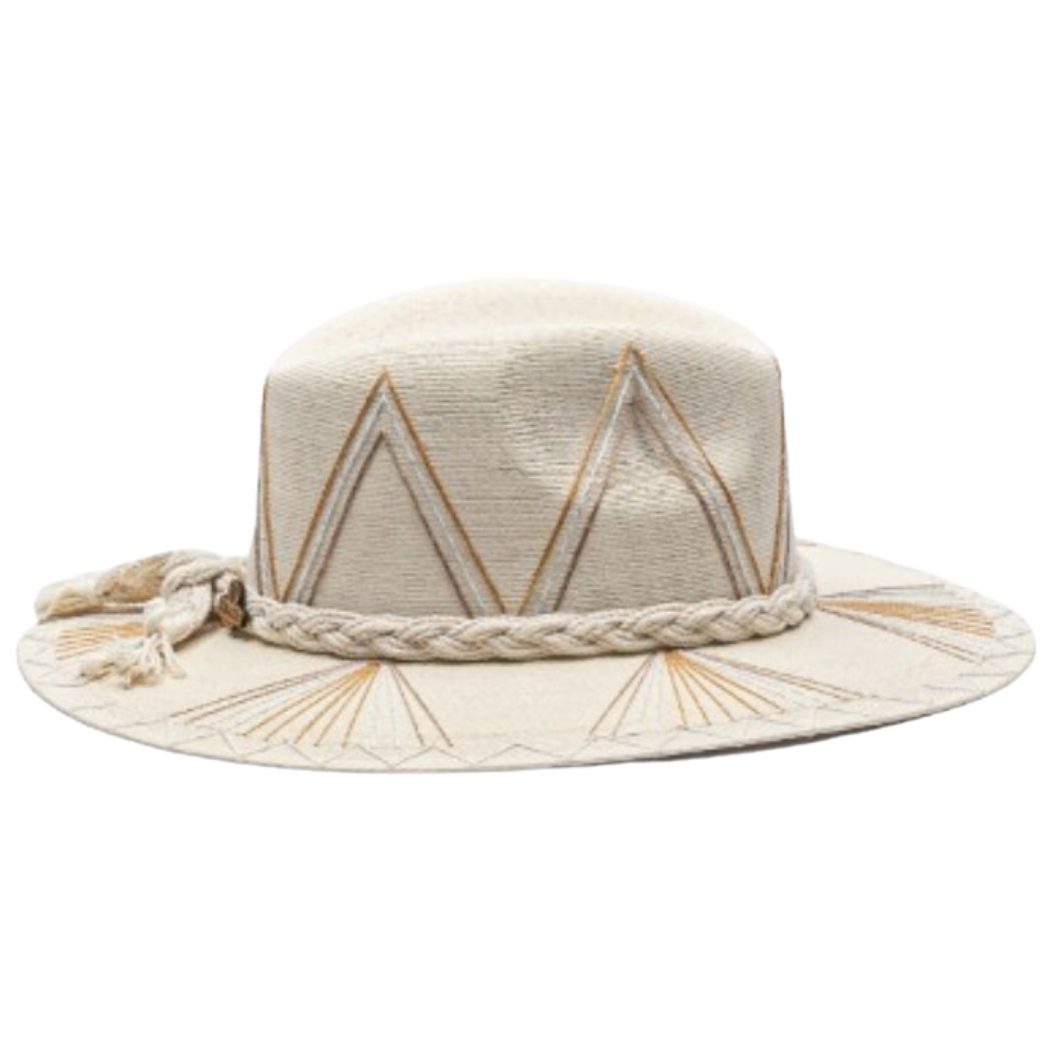 Exclusive Amy Metallic Neutral Hat by Corazon Playero