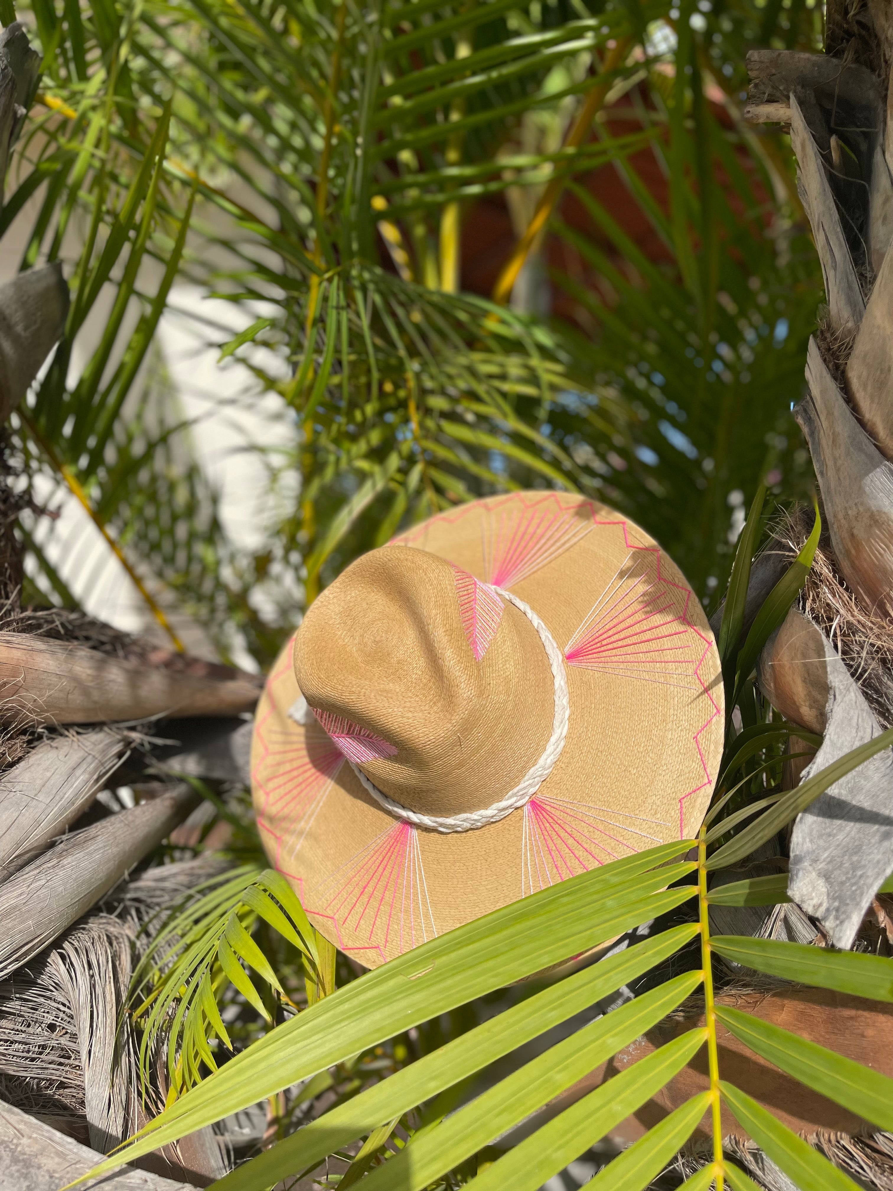 Pink Feather Hat by Corazon Playero