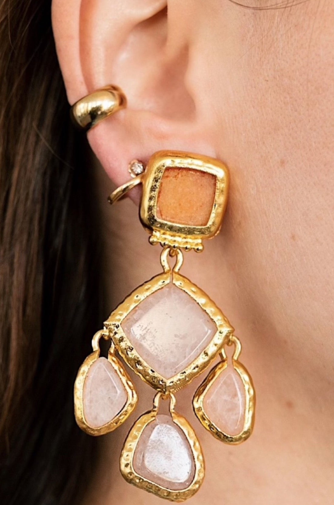Sea Glass Statement Earring by Llani