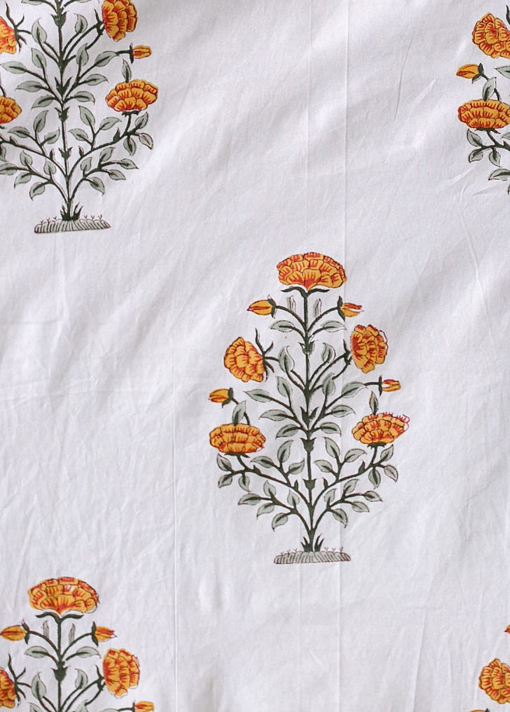 Burnt Orange Floral Napkin (Set of 4) by Holly Harris Designs