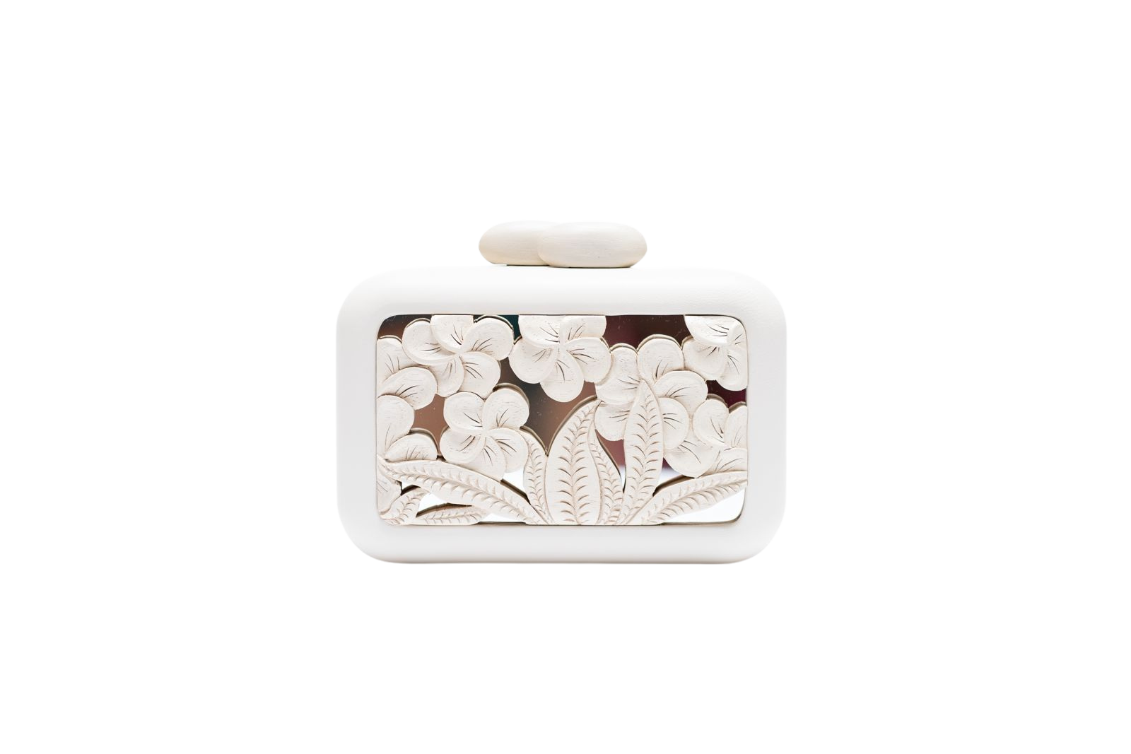 Folhata Hibiscus Mirror Clutch by Sy&Vie