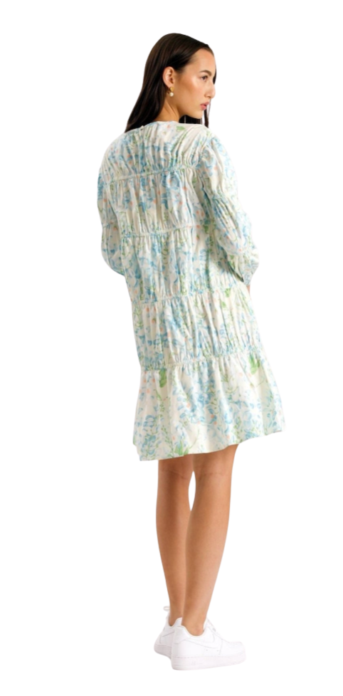 Martha Blue Wisteria Floral Dress by Casey Marks
