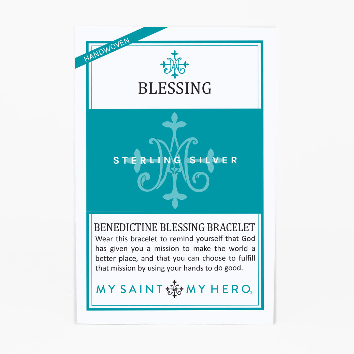 Sterling Silver Benedictine Blessing Bracelet by My Saint My Hero