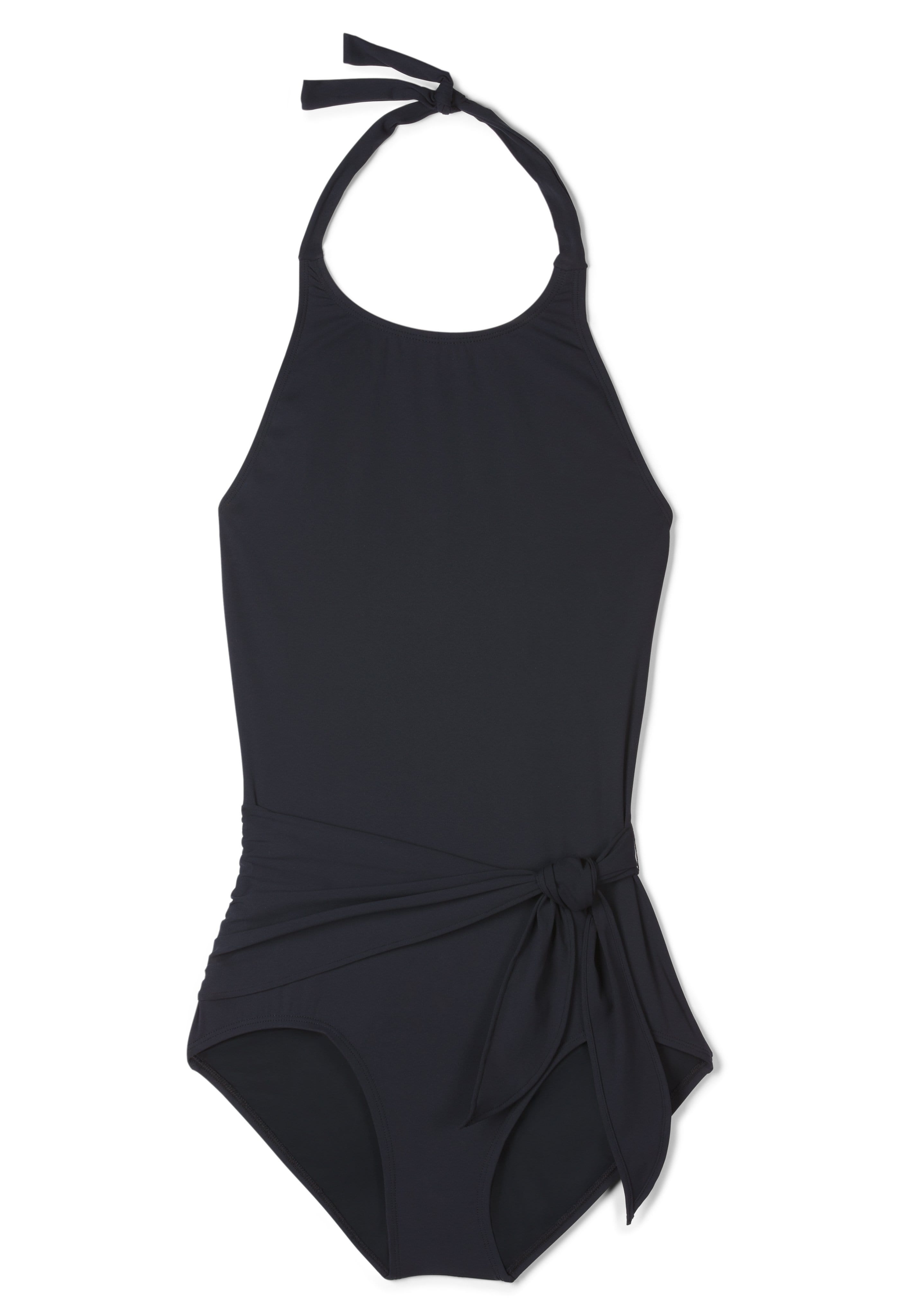 Halter Neck Sash Tie One-Piece Swimsuit by Hermoza