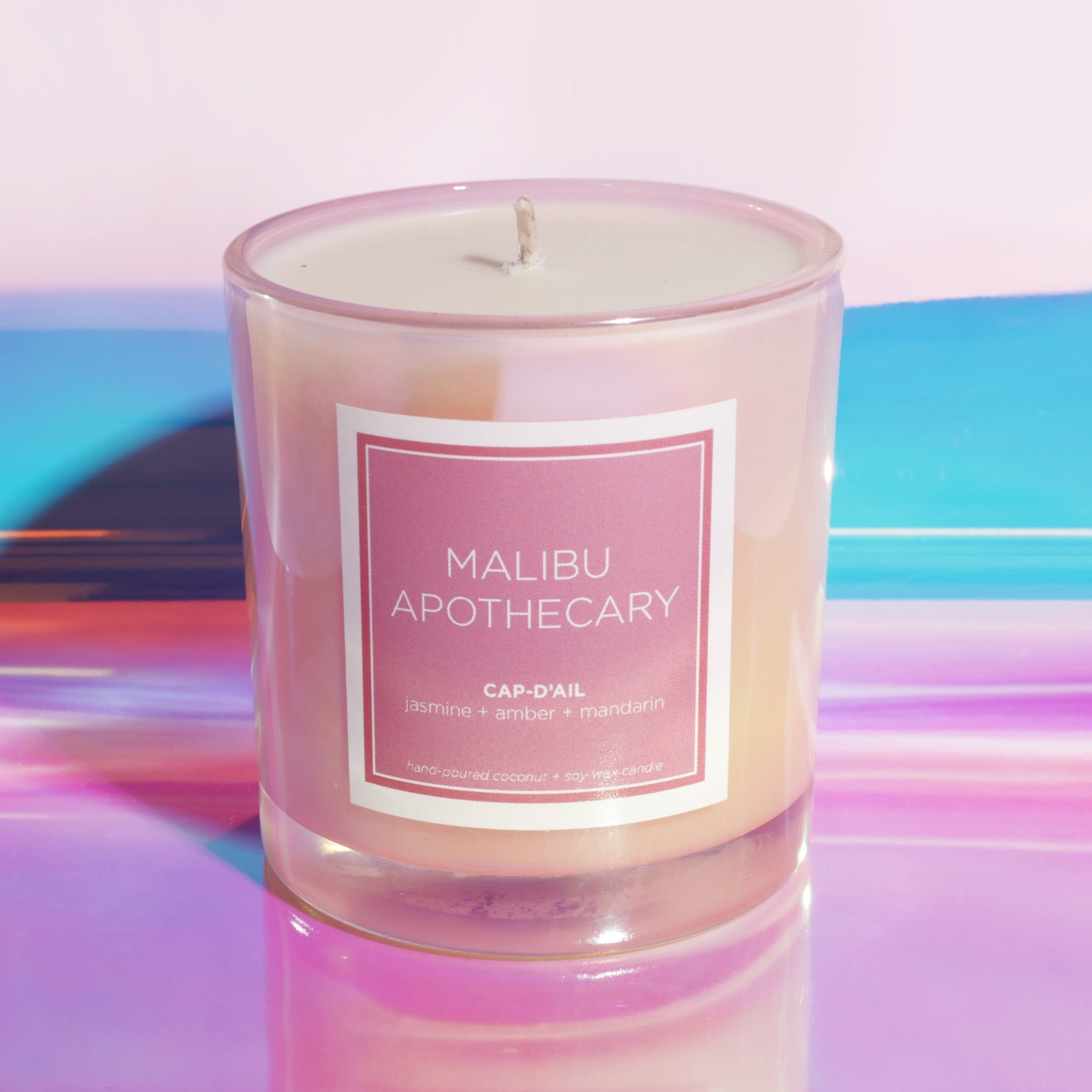 Iridescent Pink Candle by Malibu Apothecary