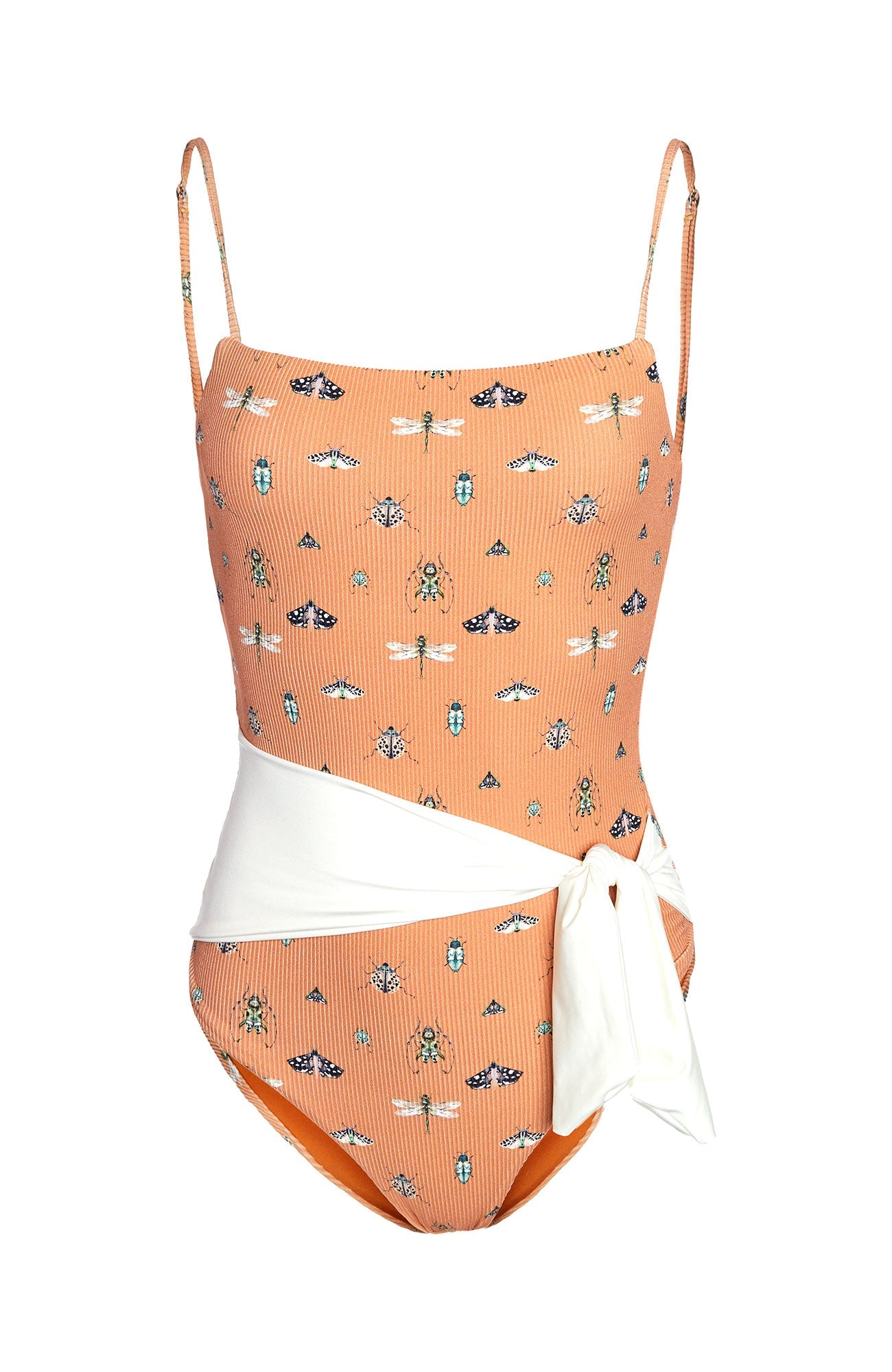 Campeche Rib Bugs Print One Piece by Sanlier