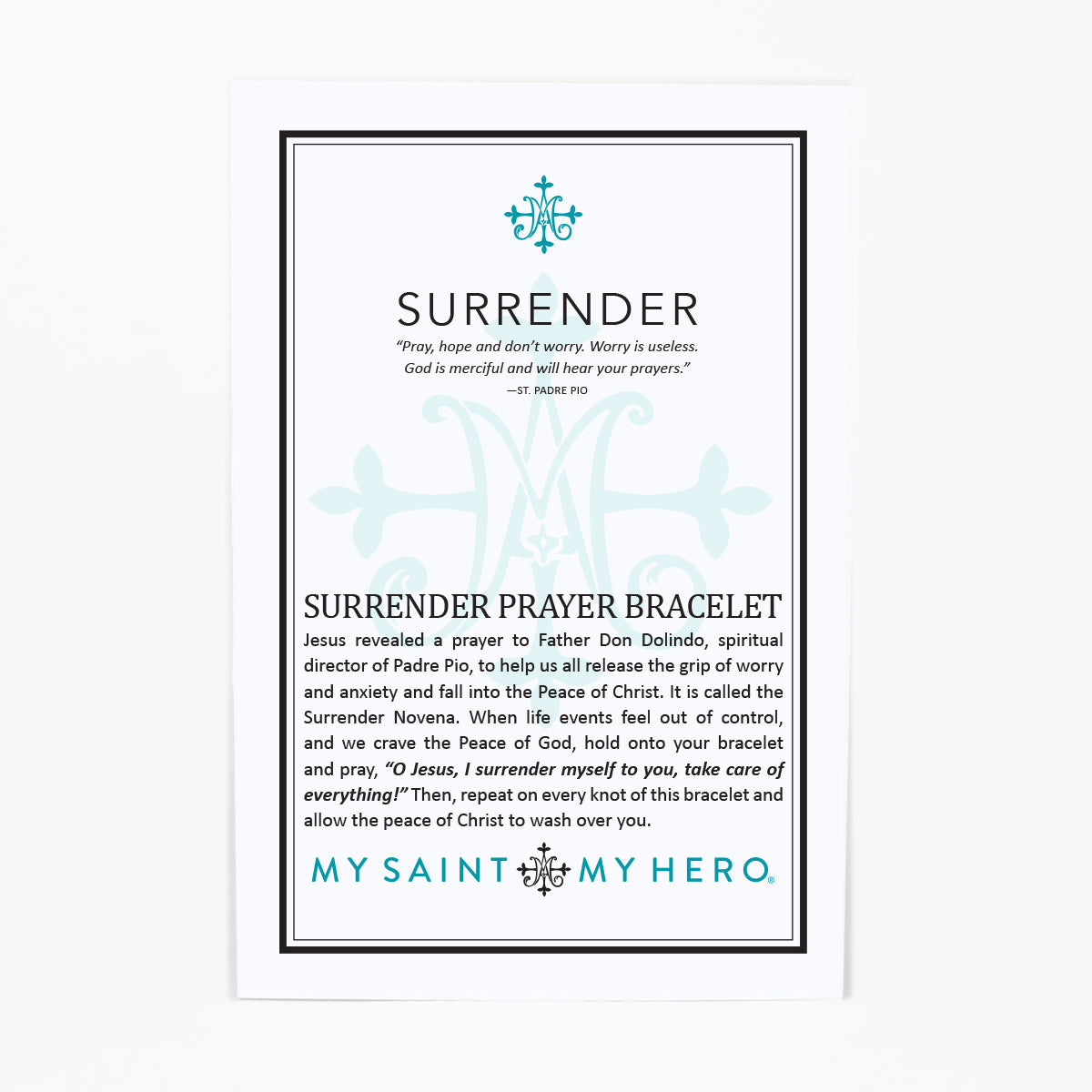 Surrender Prayer Bracelet by My Saint My Hero