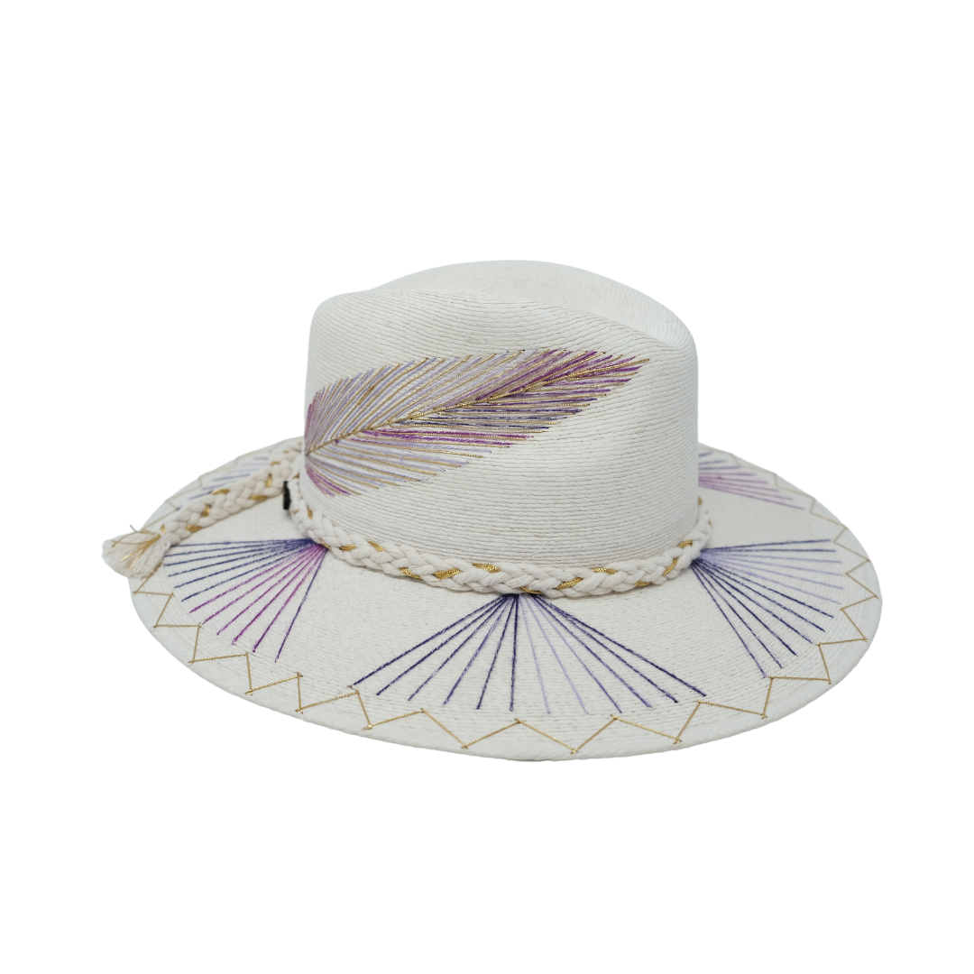 Exclusive Purple Feather Hat by Corazon Playero - Web Exclusive