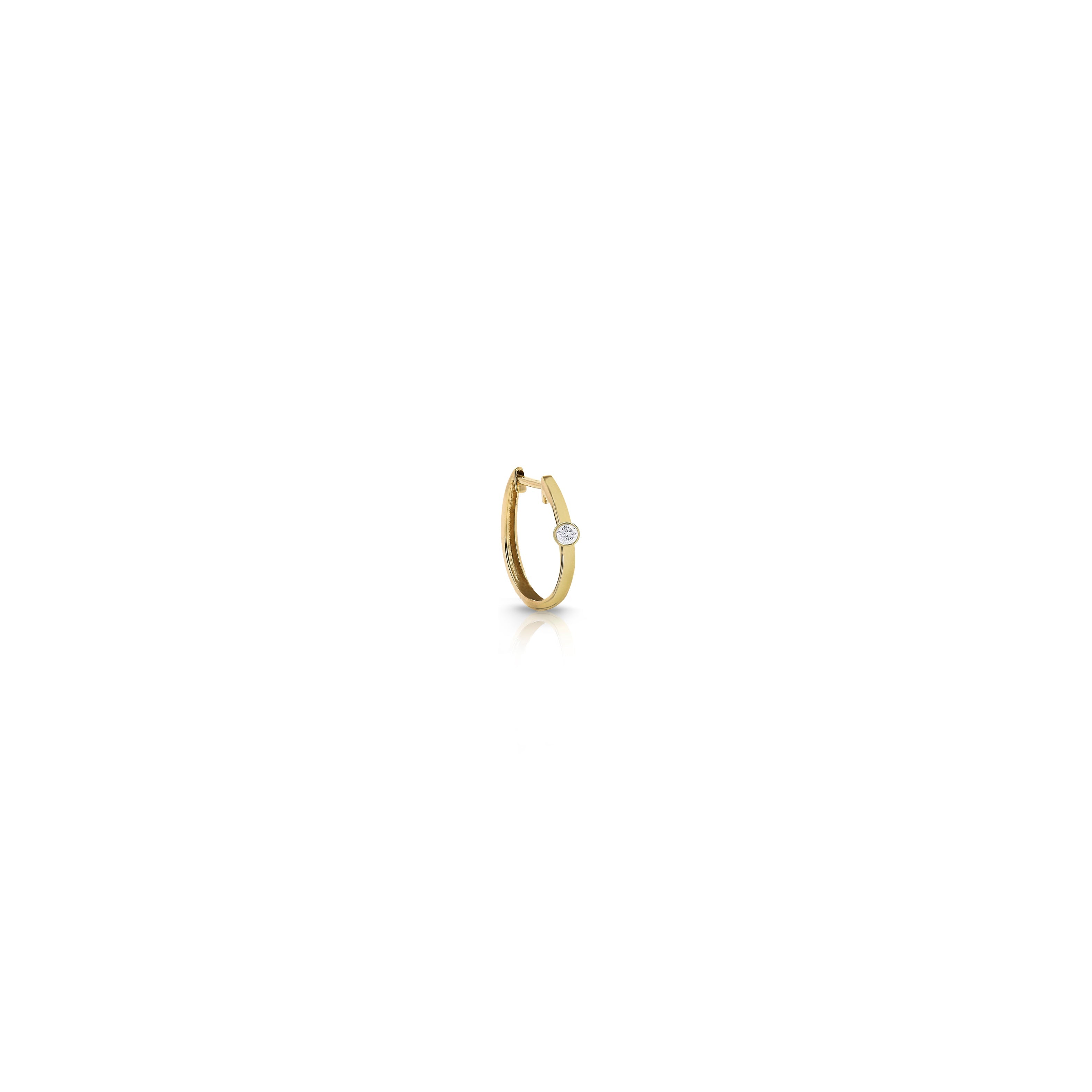 14k 1 Diamond Huggies by S. Carter Designs