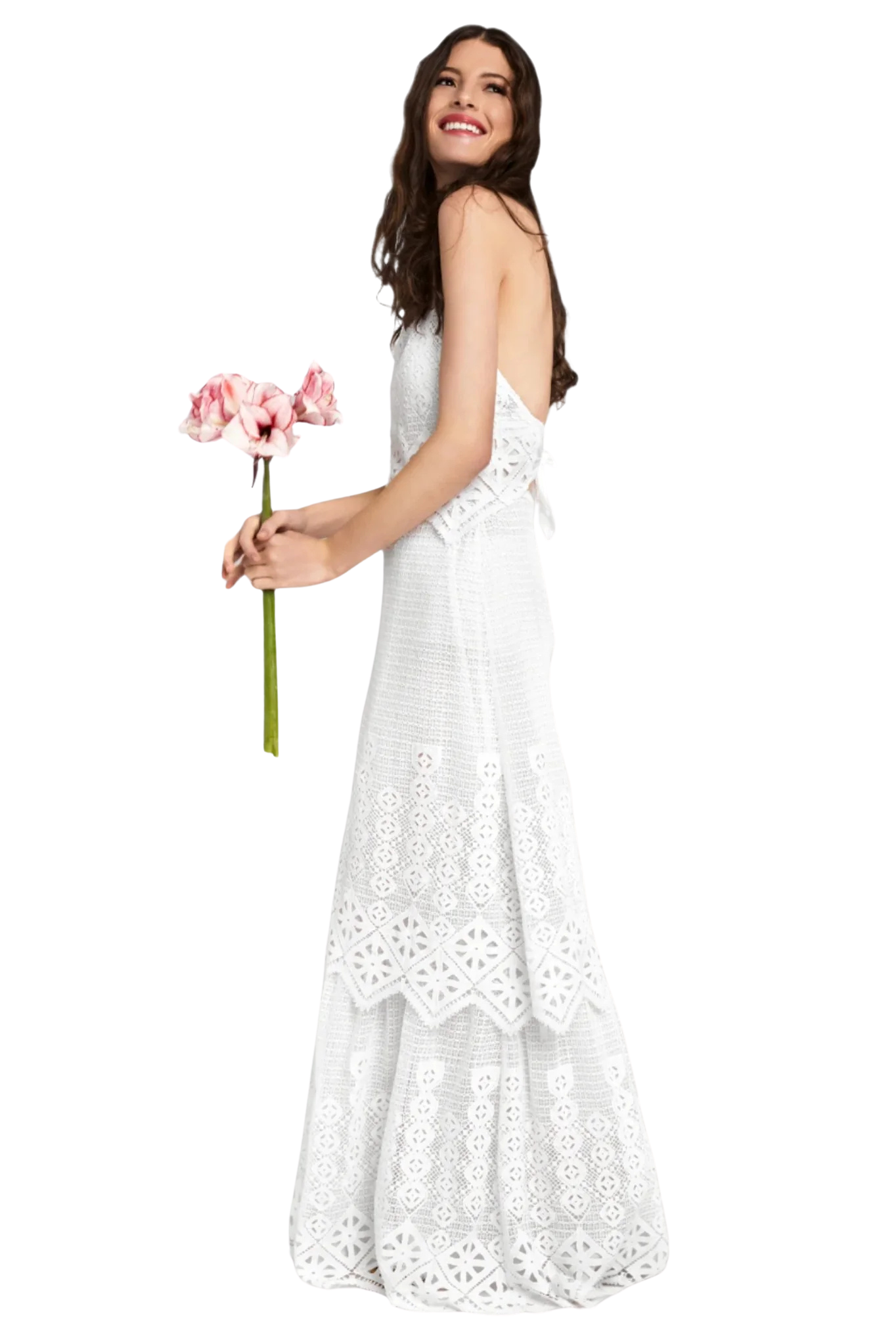 Edna Tiered Halter Dress by Miguelina