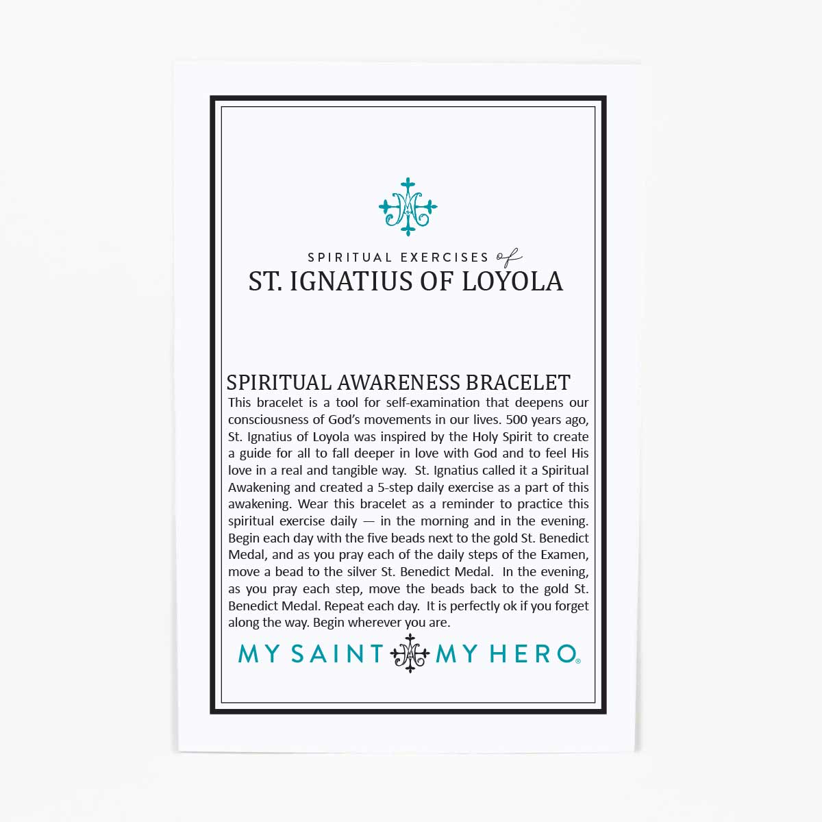 St. Ignatius of Loyola Spiritual Awareness Bracelet by My Saint My Hero