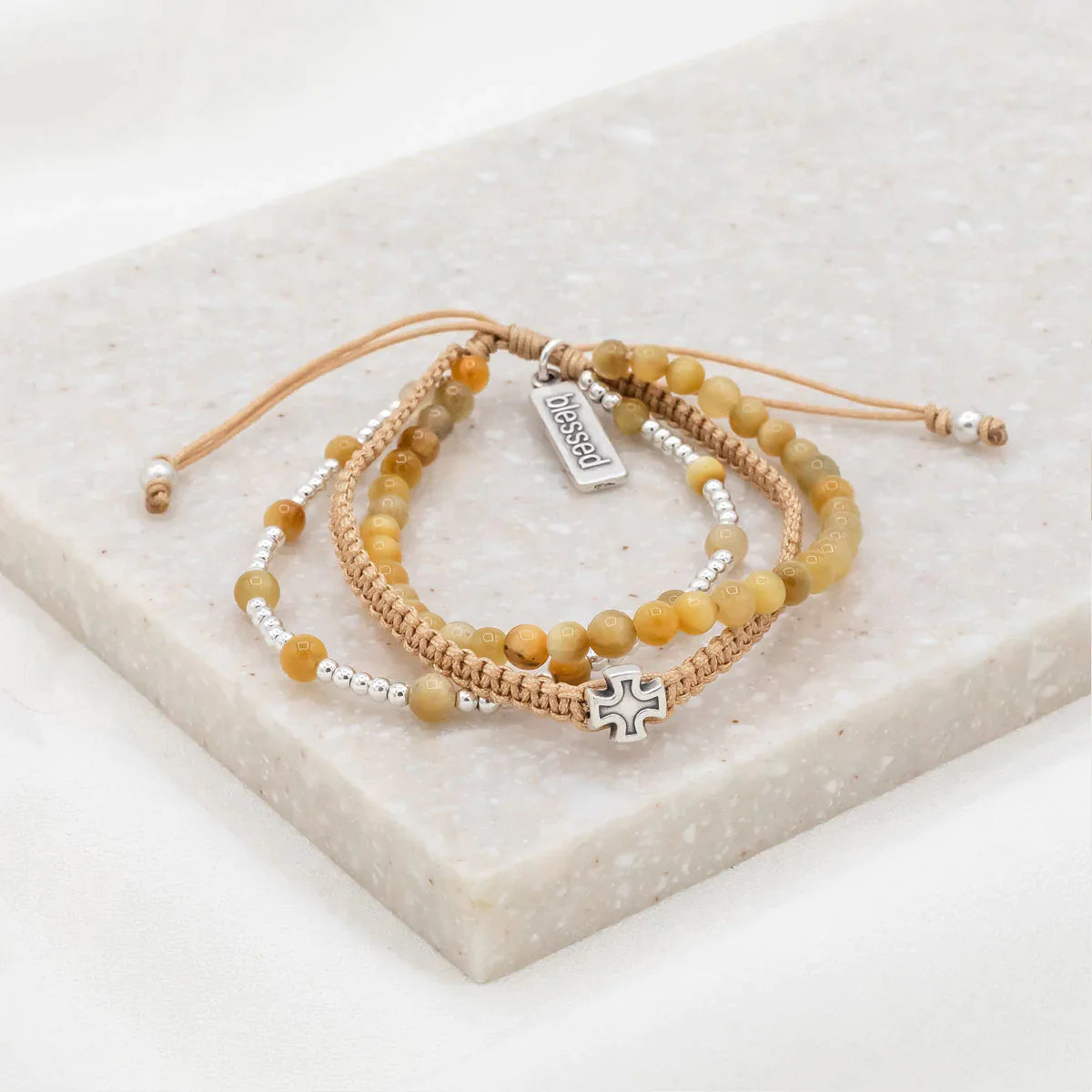 Be Still Prayer Bracelet - Tiger's Eye by My Saint My Hero