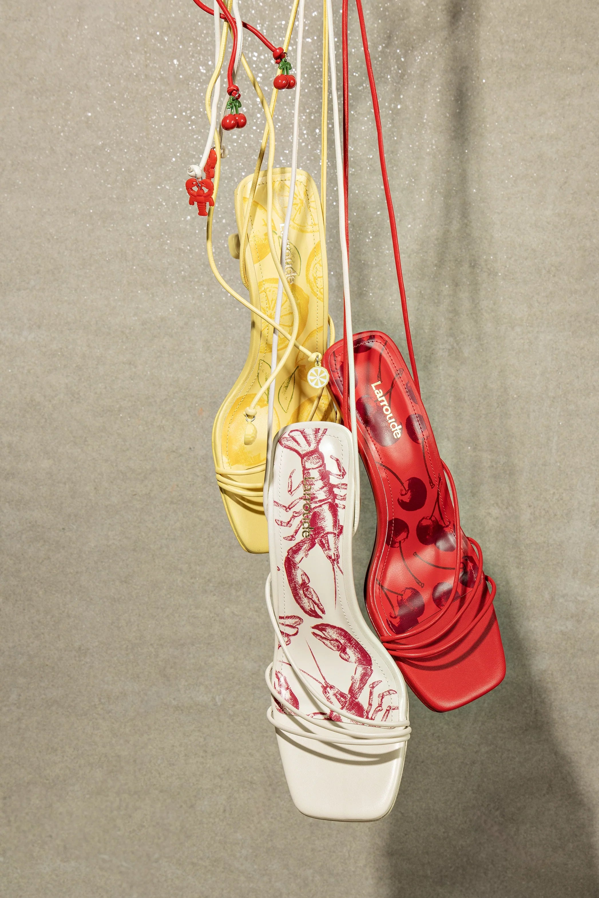 Nadia Sandal In Lemonade Leather by Larroudé