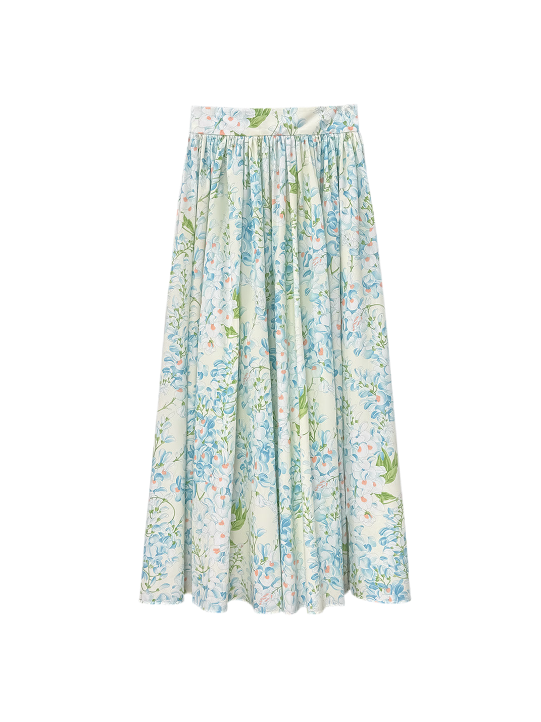 Jasmin Blue Wisteria Floral Skirt by Casey Marks
