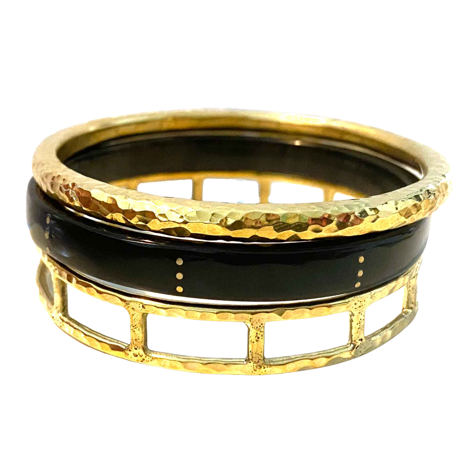 Zahra Set of 3 Stacking Bangle Bracelets by Akola