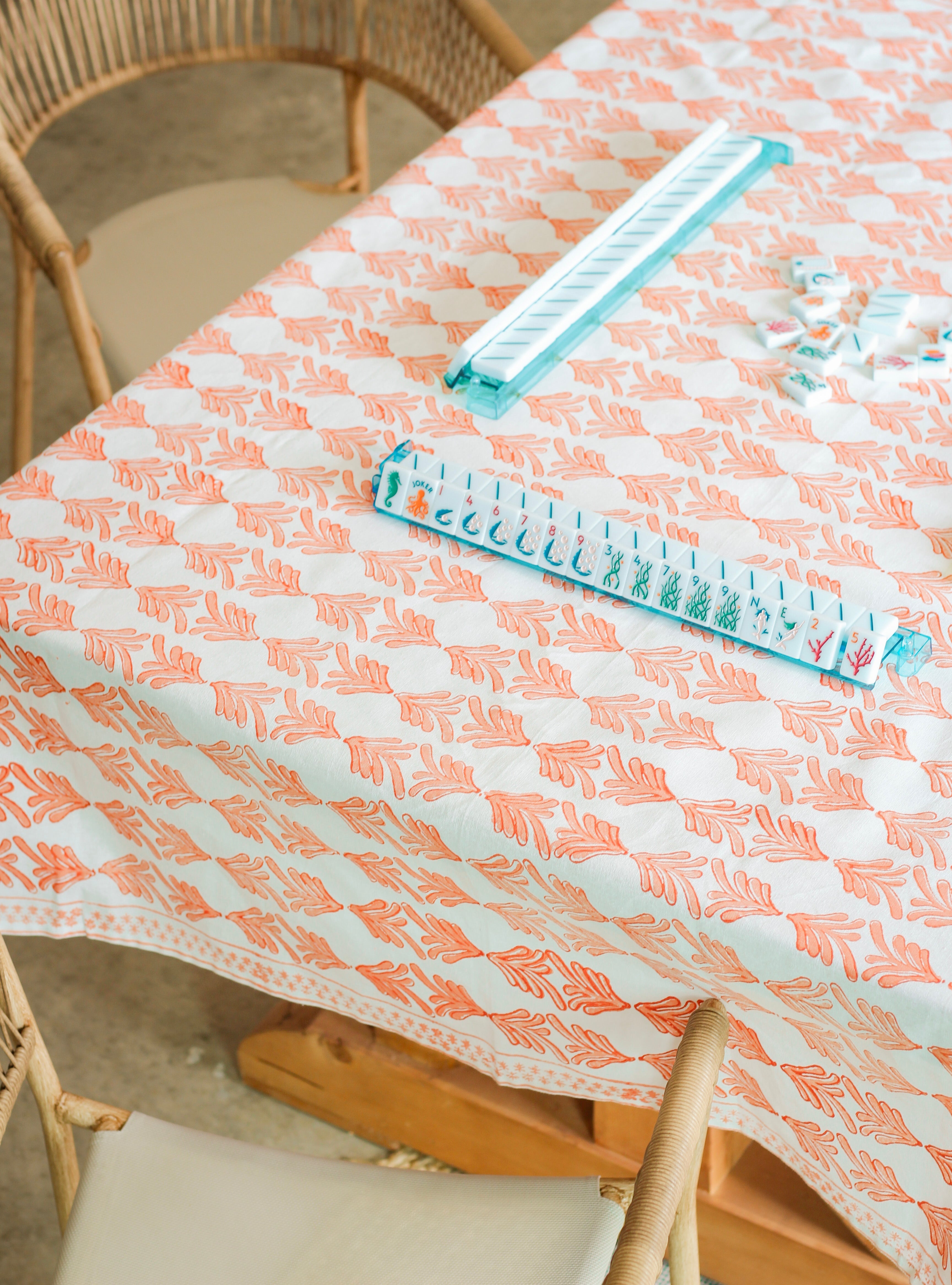 Table Throw - Palmetto, Orange & Melon by Mended