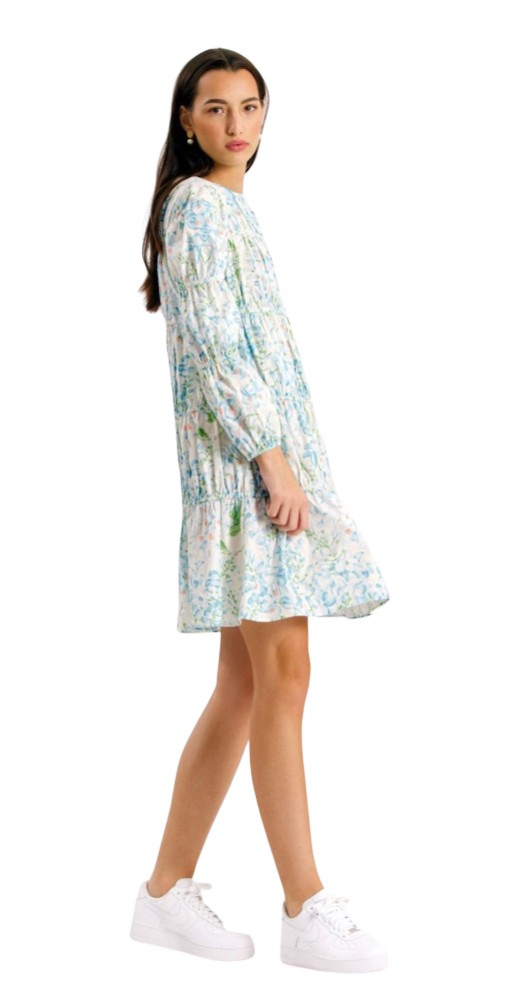 Martha Blue Wisteria Floral Dress by Casey Marks