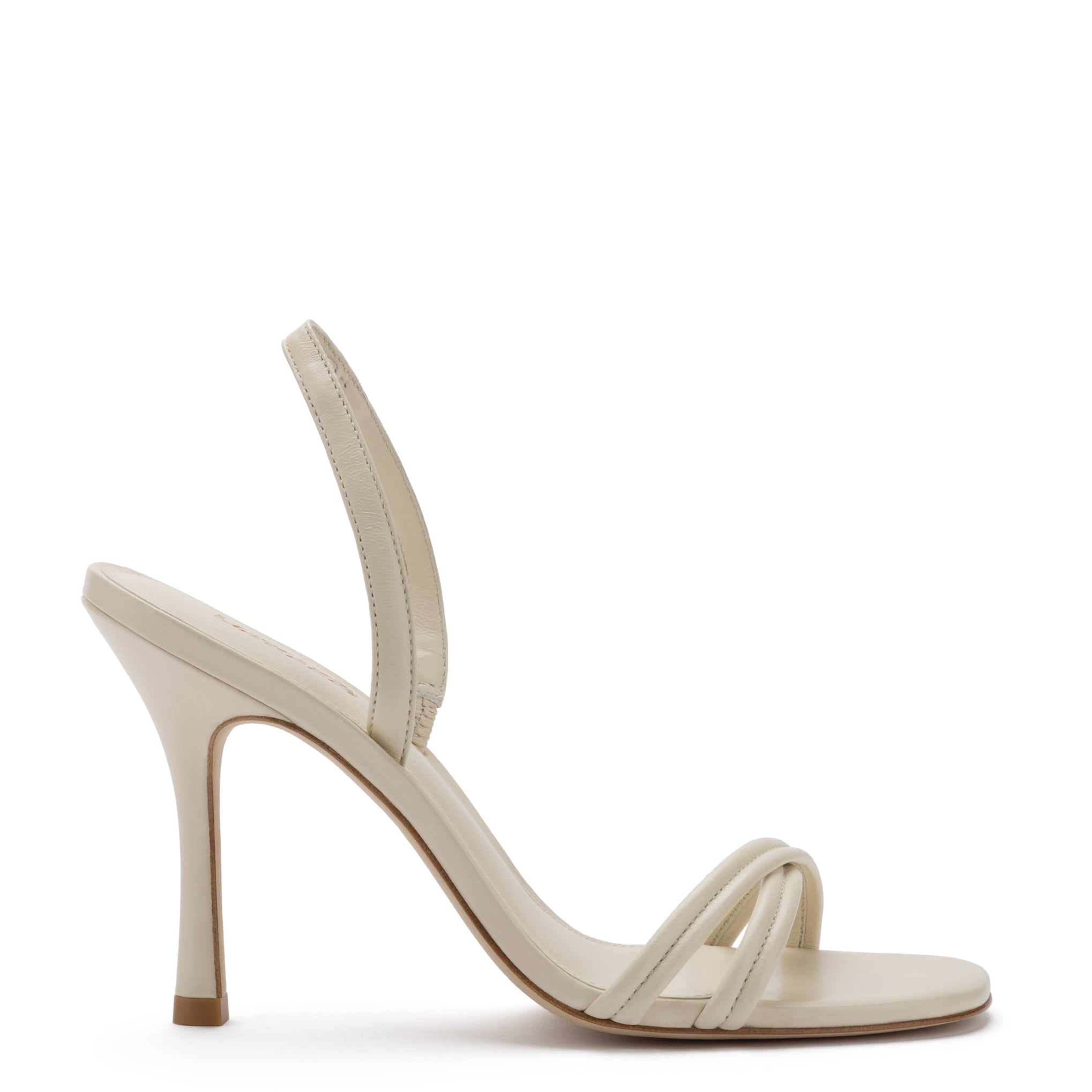 Annie Sandal In Ivory Leather by Larroudé