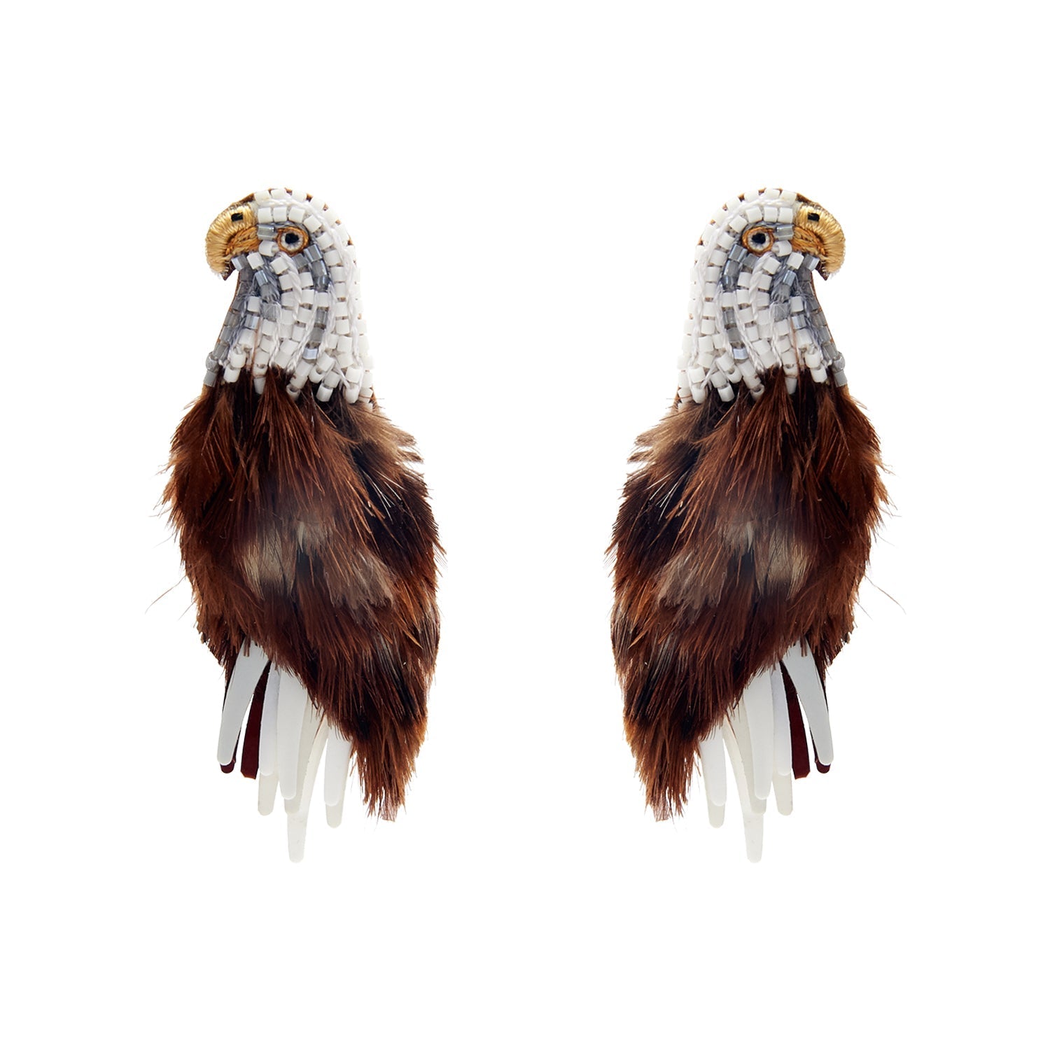 Eagle Earrings Brown by Mignonne Gavigan