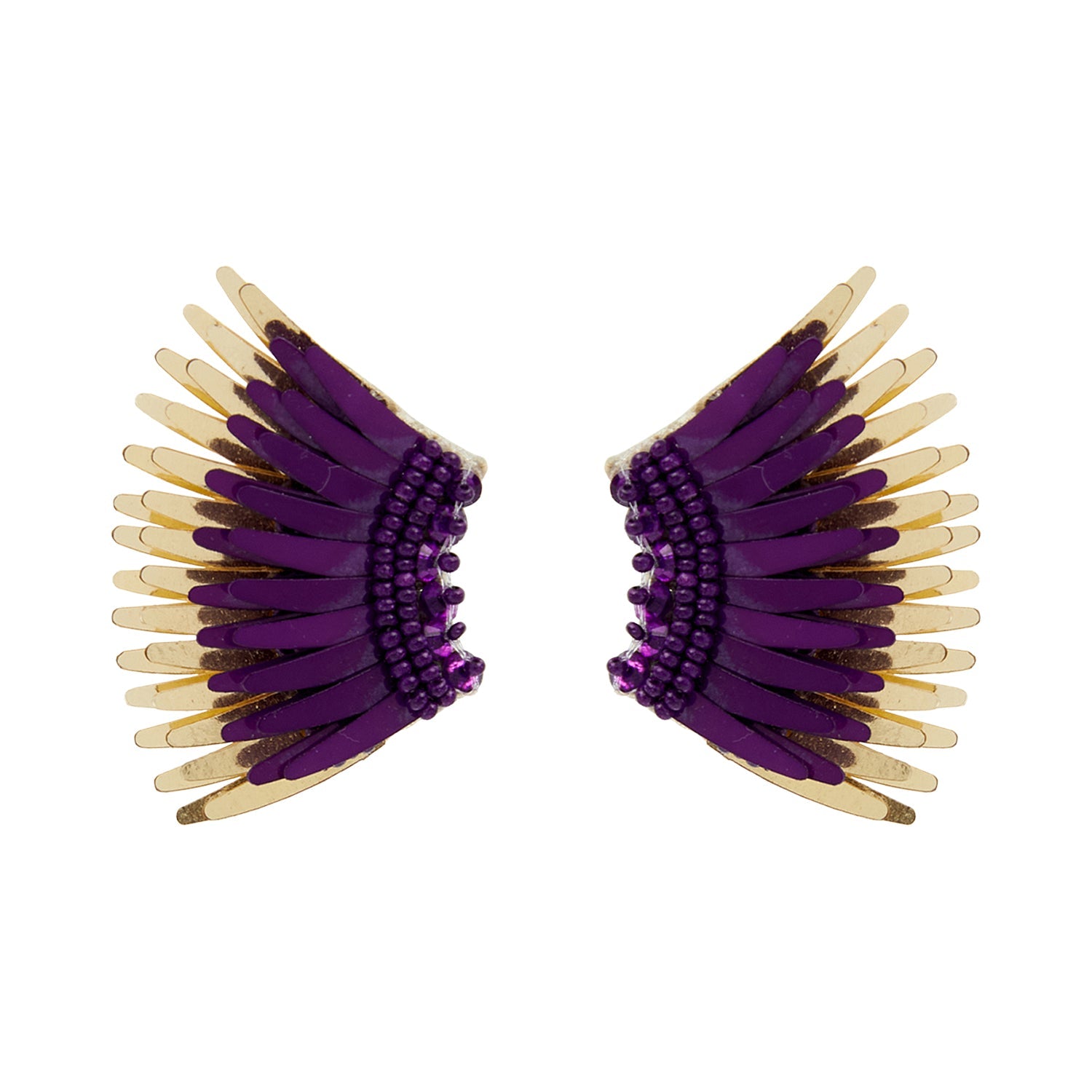 Mini Madeline Earrings PURPLE/ GOLD by Mignonne Gavigan