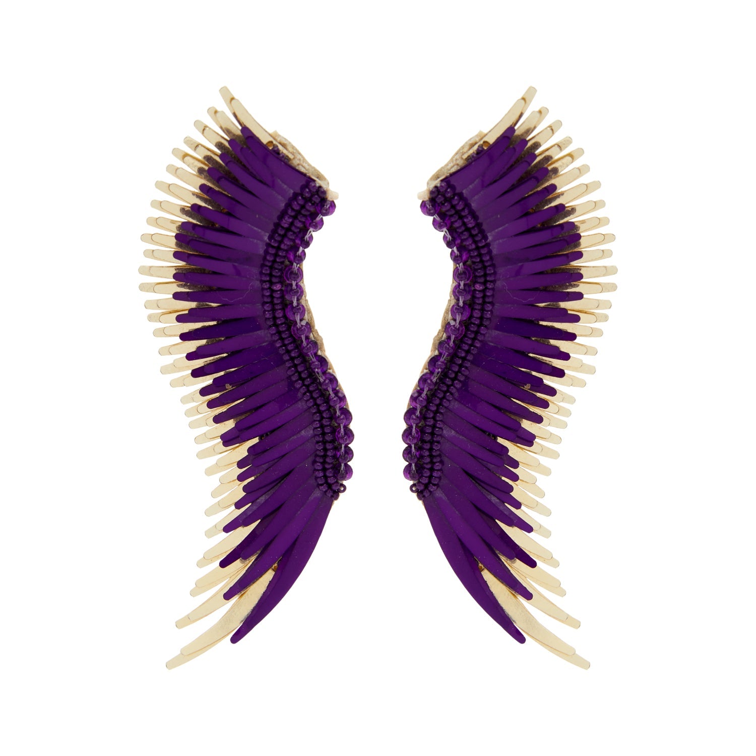 Madeline Earrings PURPLE/ GOLD by Mignonne Gavigan