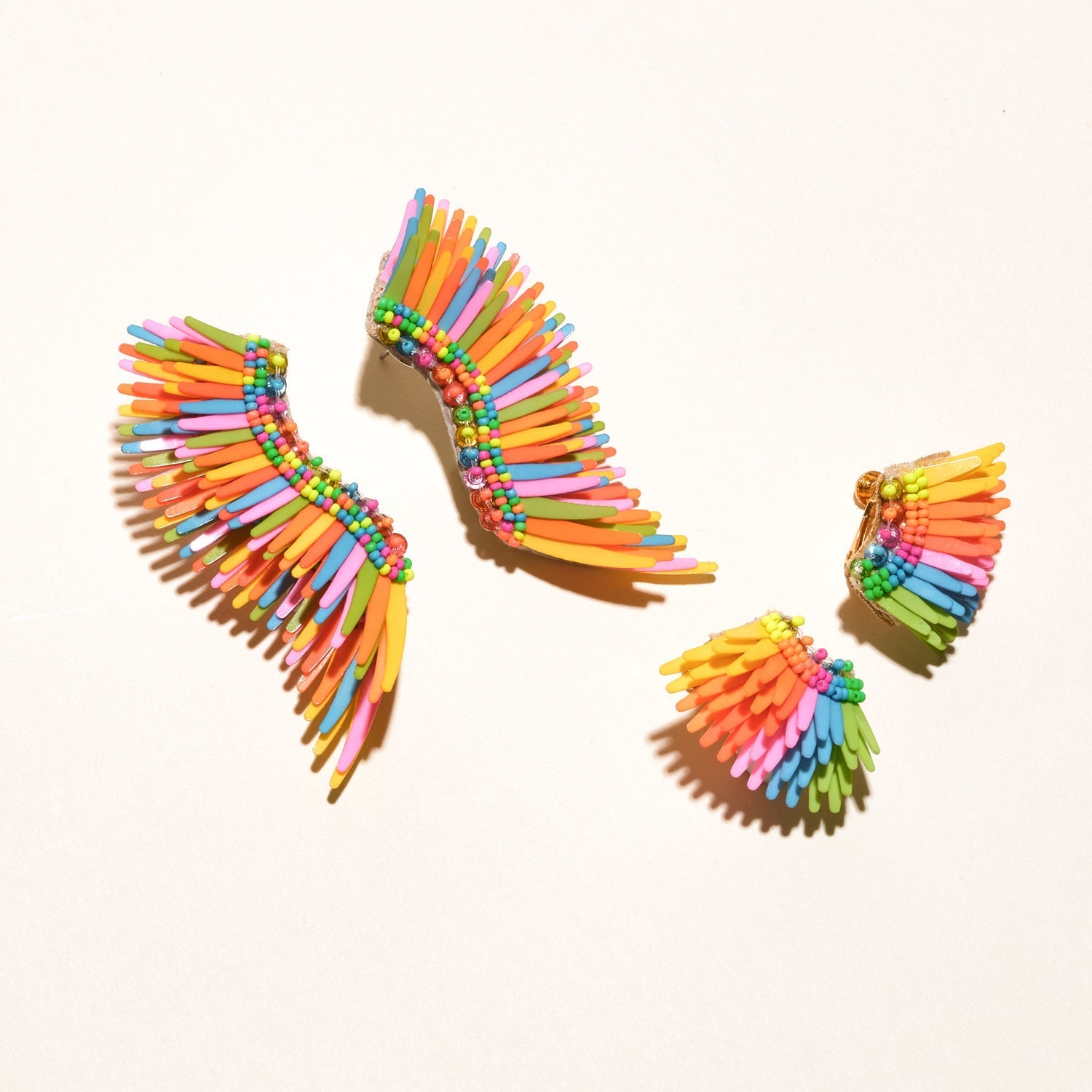 Micro Madeline Earrings Rainbow Ombre by Mignonne Gavigan