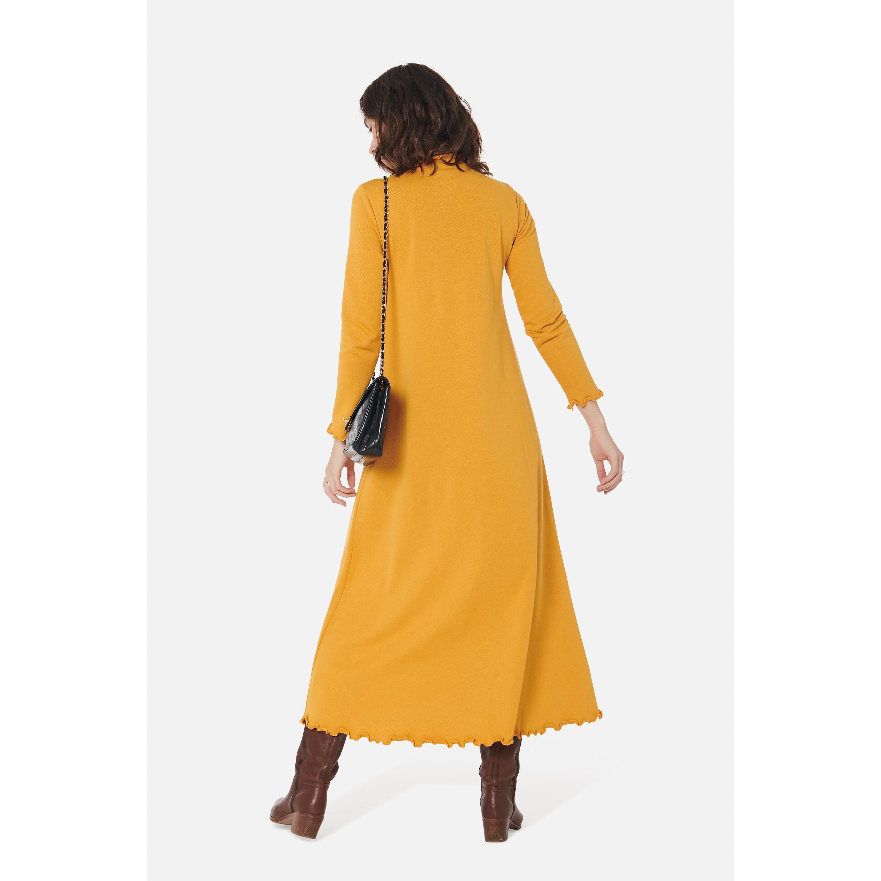 Women's Lounge Dress in Marigold French Terry by Casey Marks