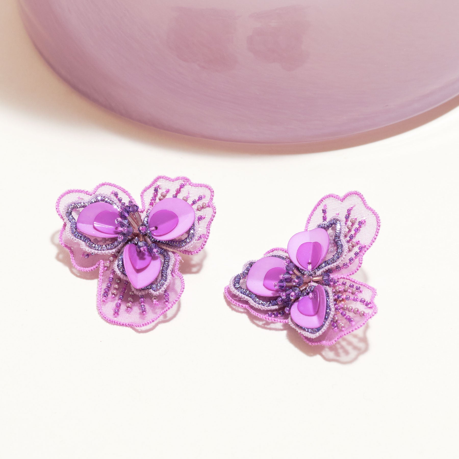 Poppy Stud Earrings Purple by Mignonne Gavigan