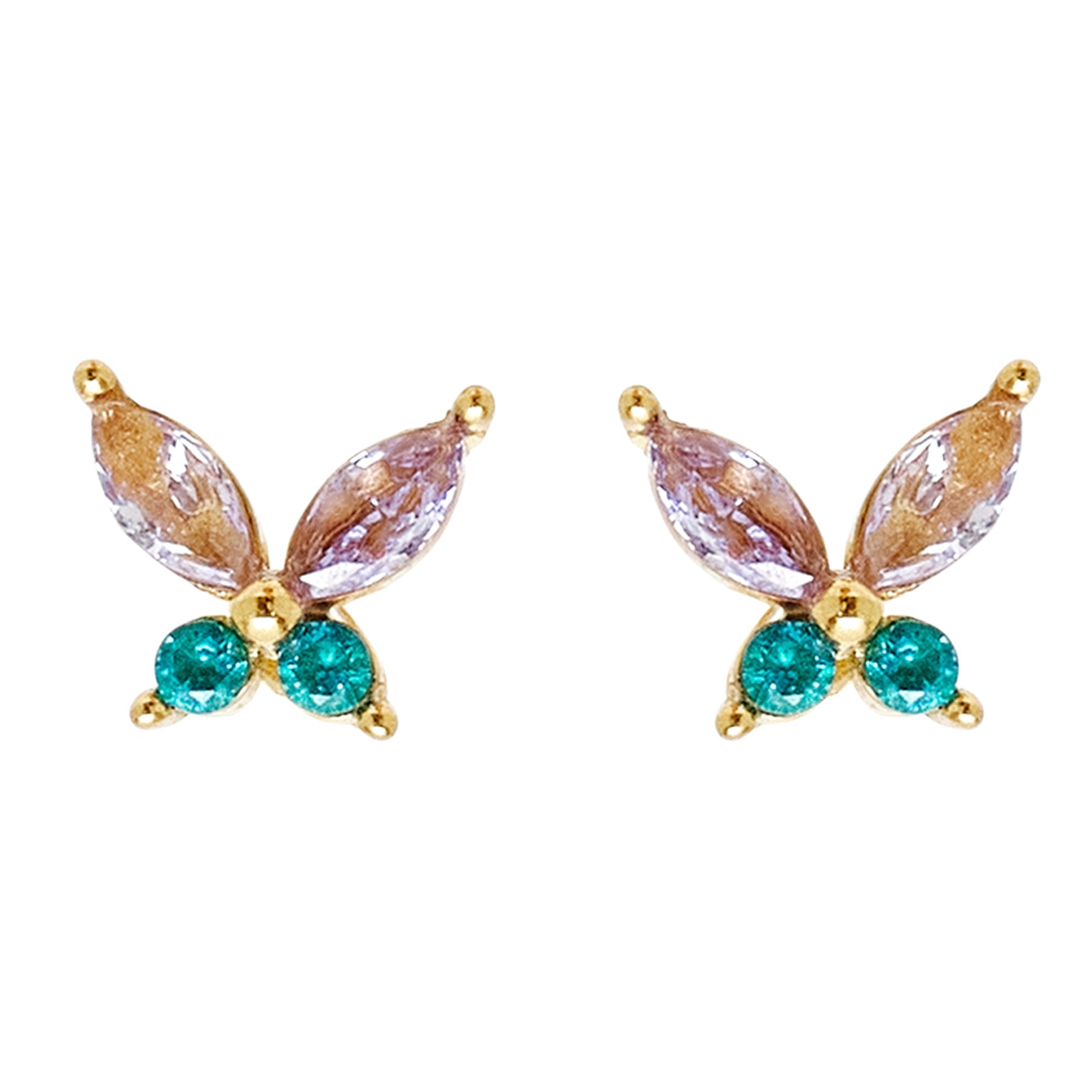 Mini Butterfly Studs Multi by Mignonne Gavigan